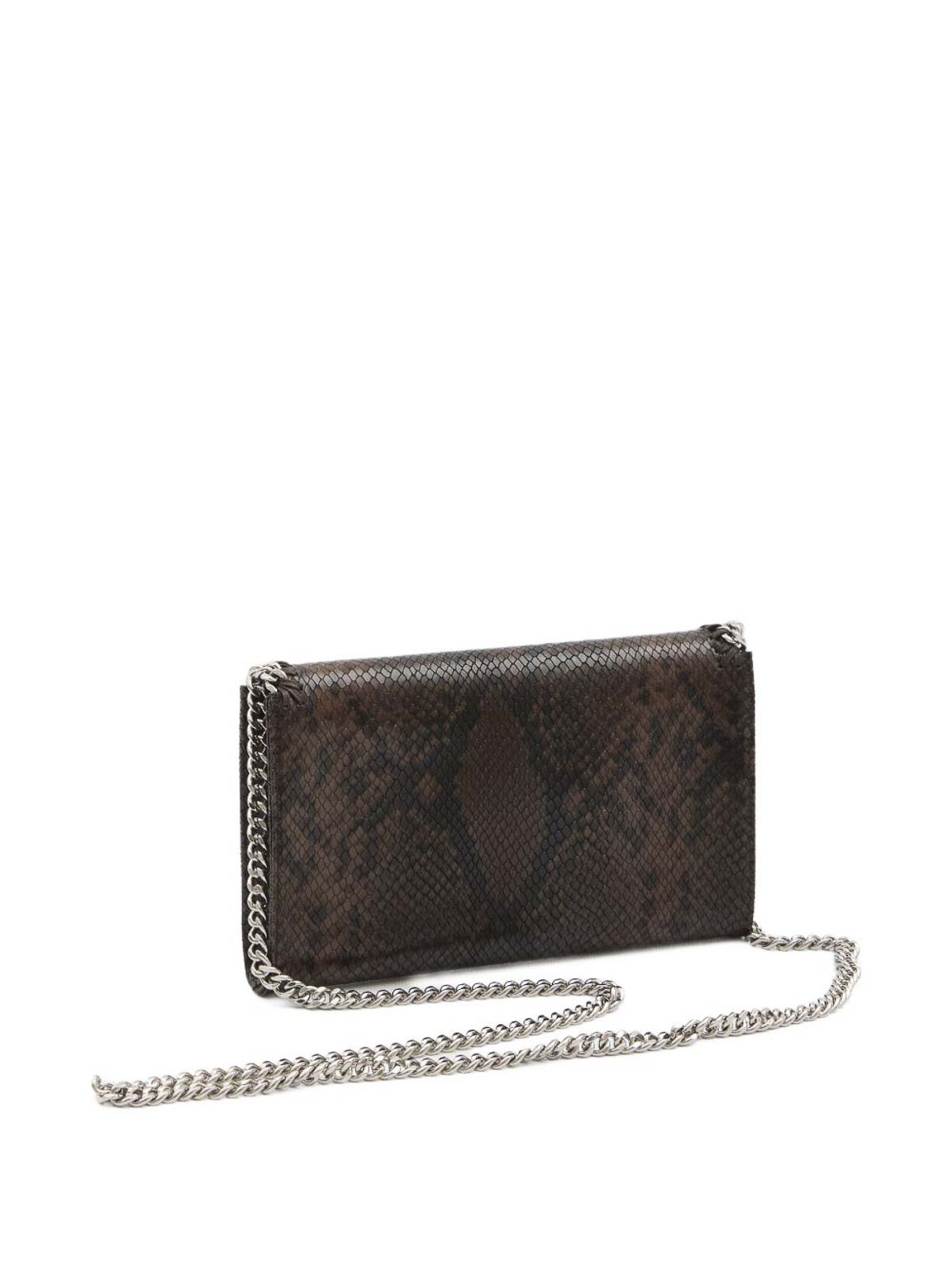Stella Mccartney Falabella Wallet On Chain In Brown