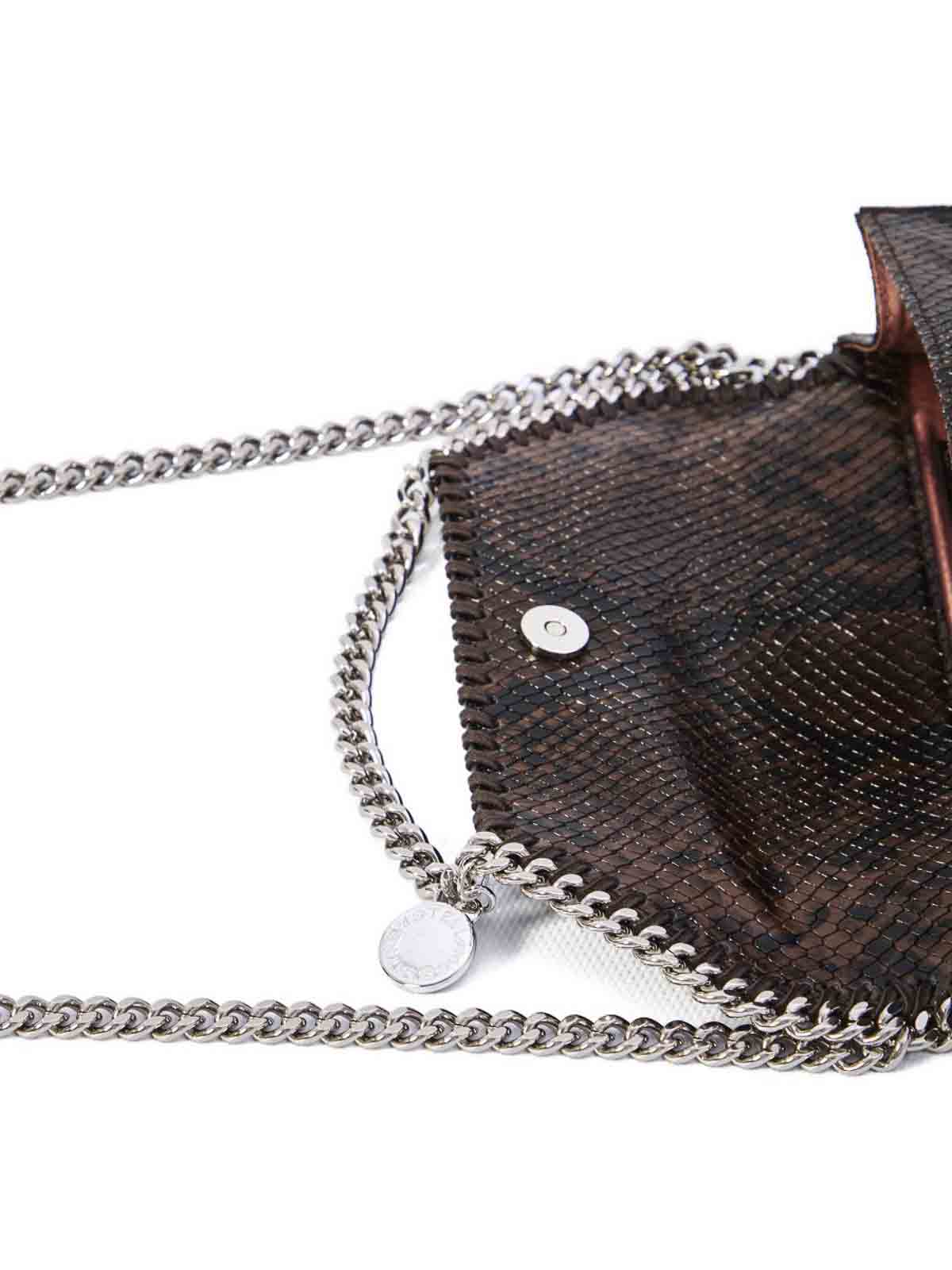 Stella Mccartney Falabella Wallet On Chain In Brown