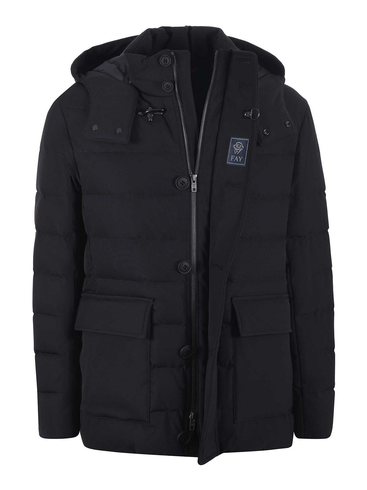 Fay Puffer Jacket In Black