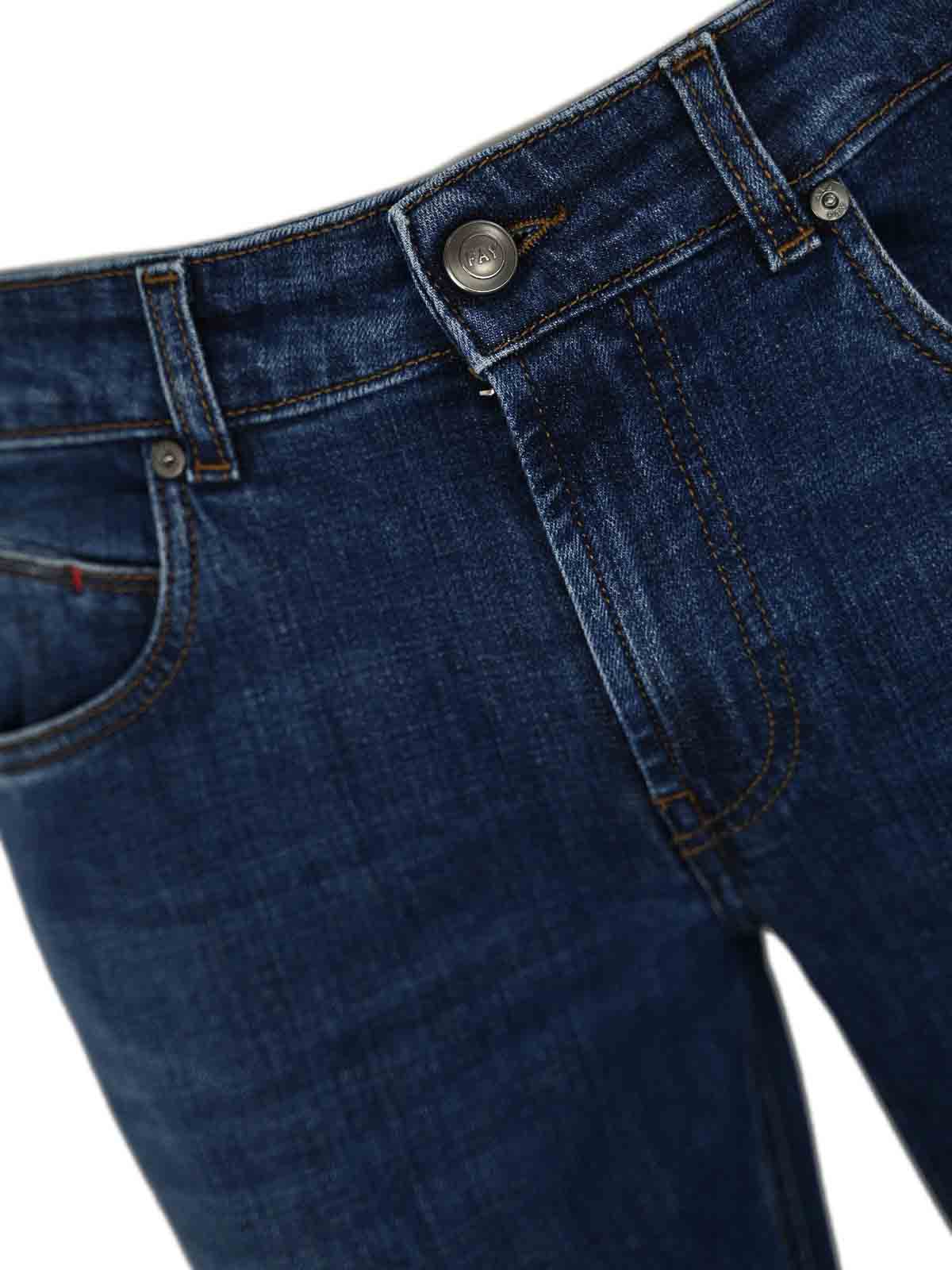 Fay 5-pocket Denim Trousers In Blue