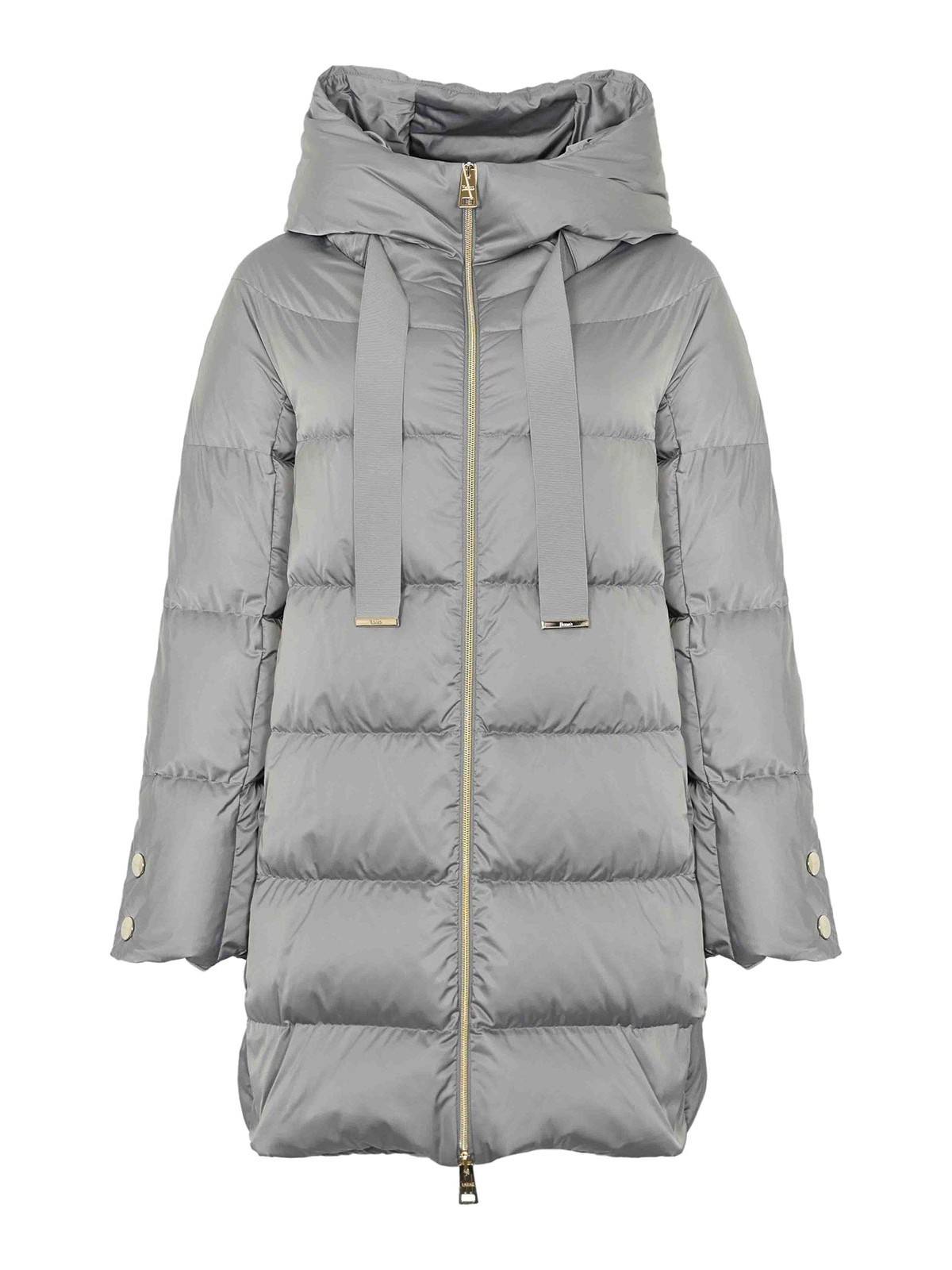 Herno A-shape Satin Jacket In Gray