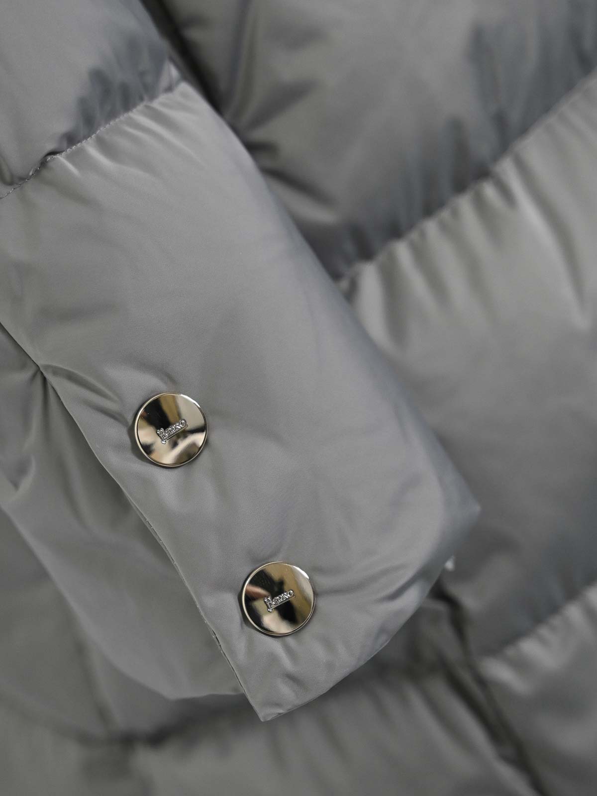 Herno A-shape Satin Jacket In Gray