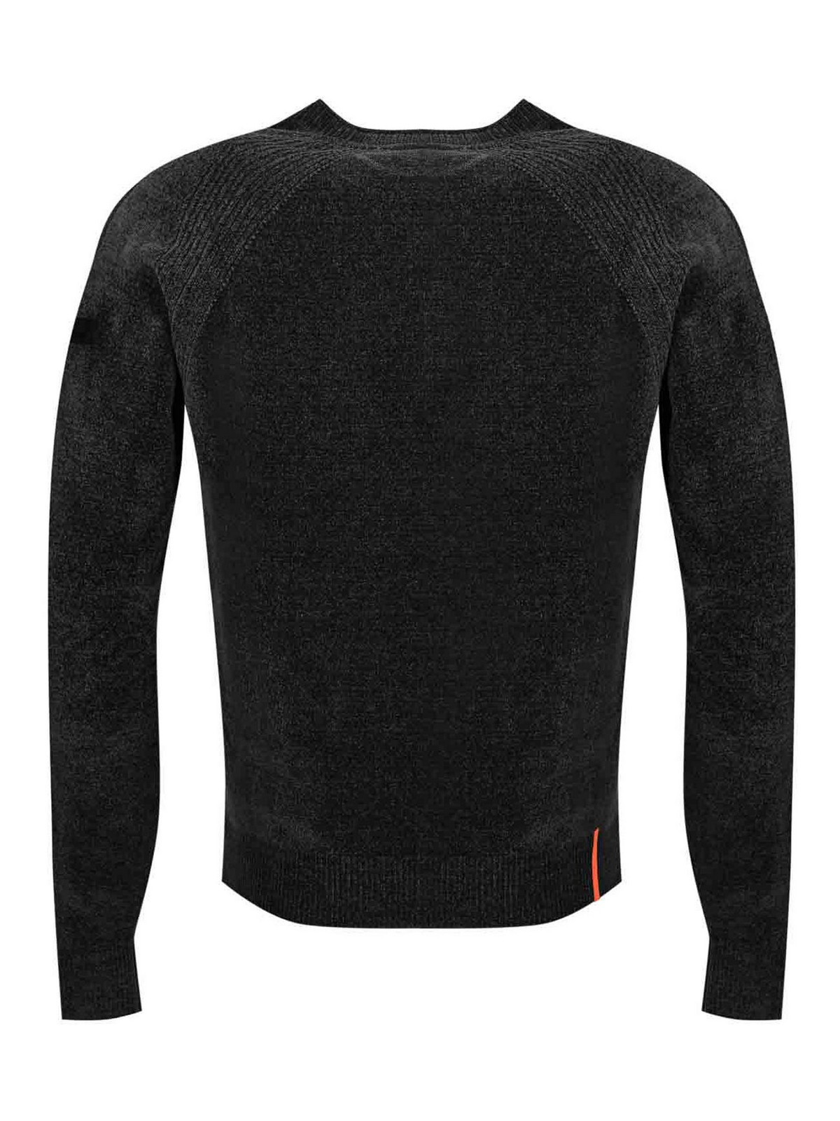 Rrd Roberto Ricci Designs Velvet Round Sweater In Black
