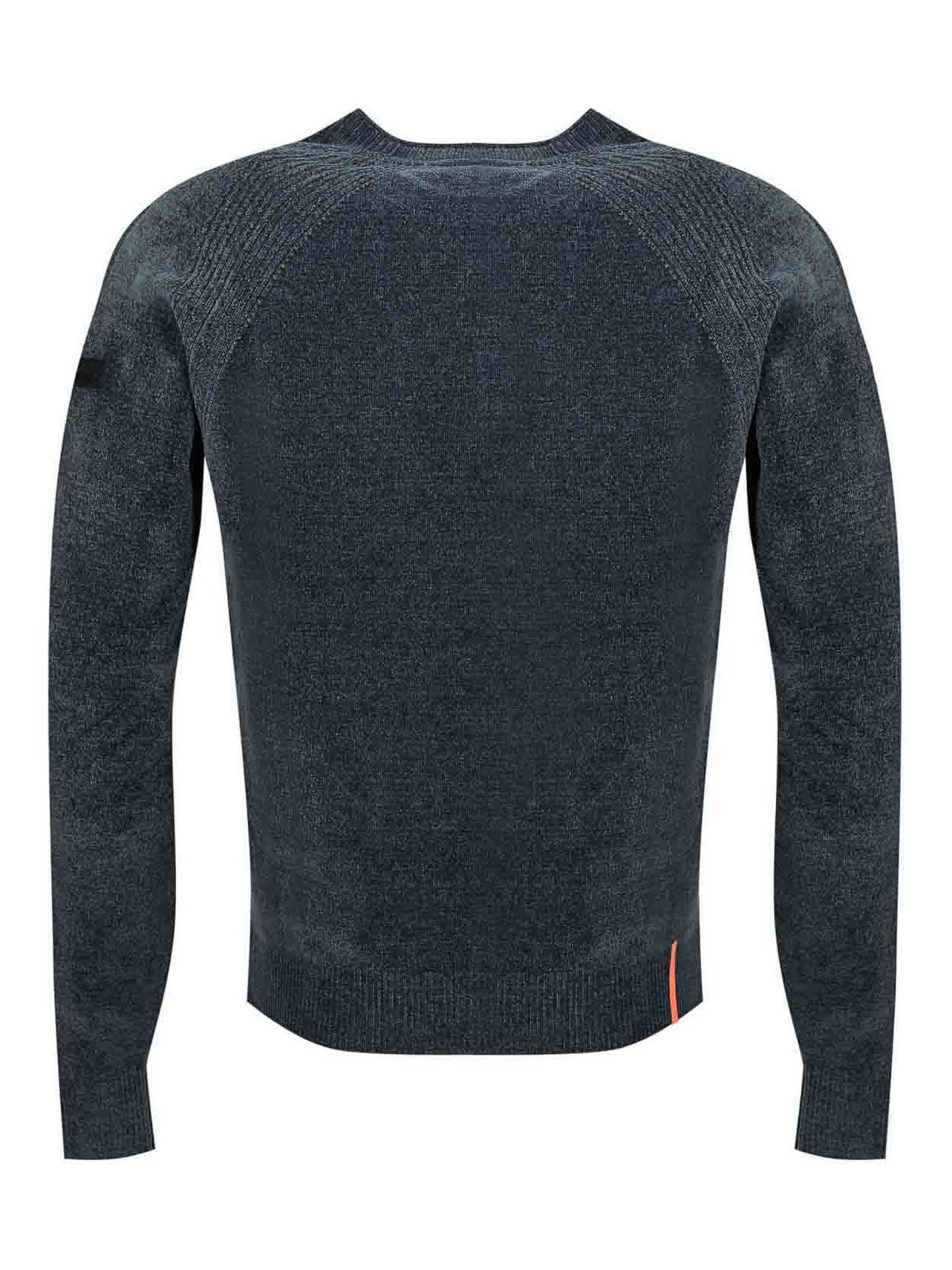 Rrd Roberto Ricci Designs Velvet Round Sweater In Blue