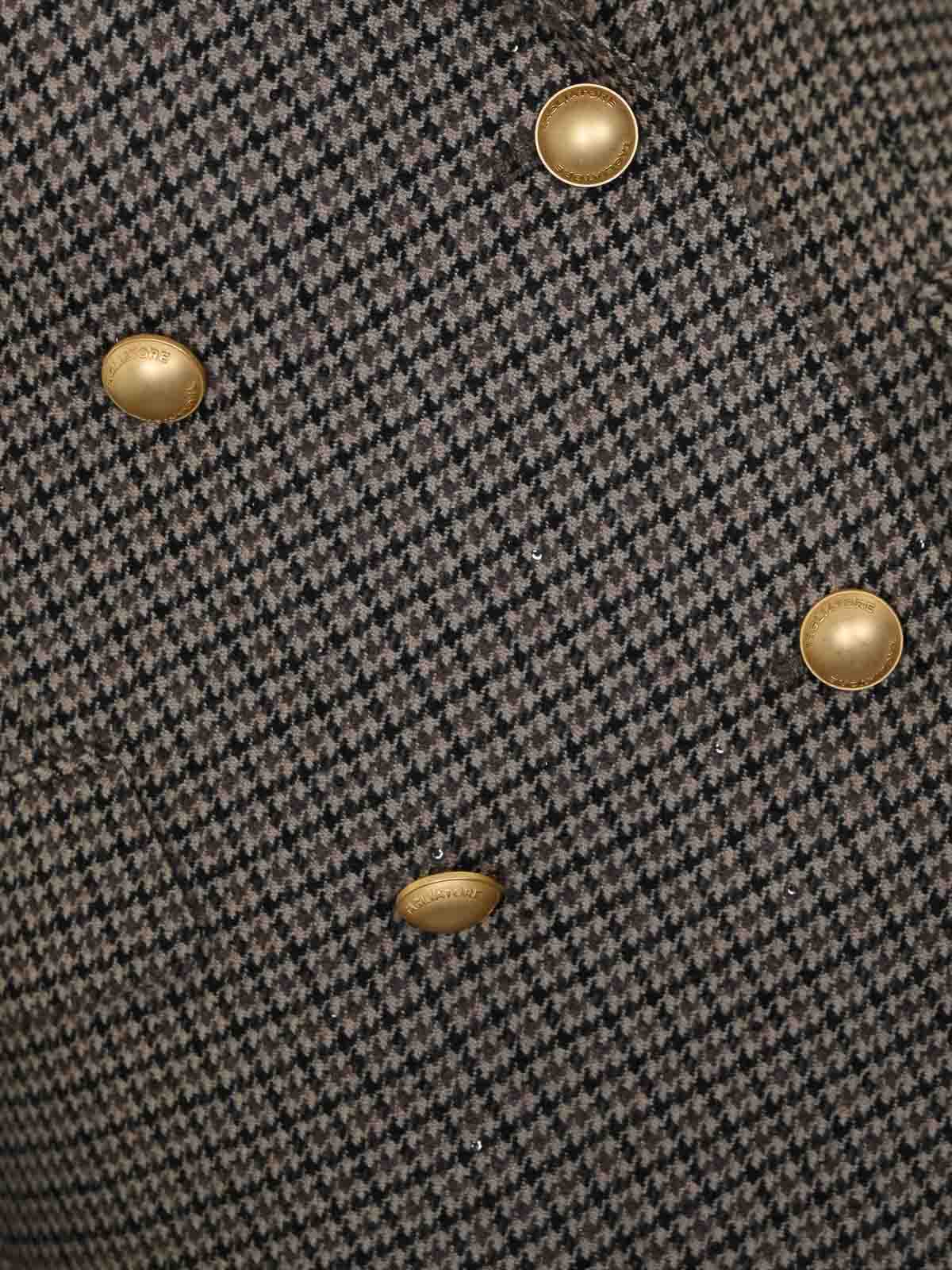 Tagliatore Parigi Wool Jacket With Sequins In Brown