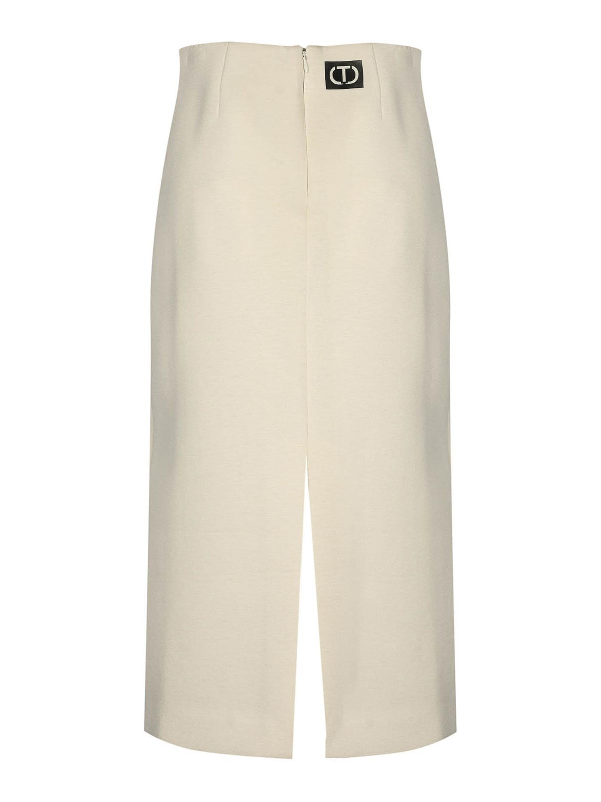 Twinset Twin Set Longuette Skirt In White
