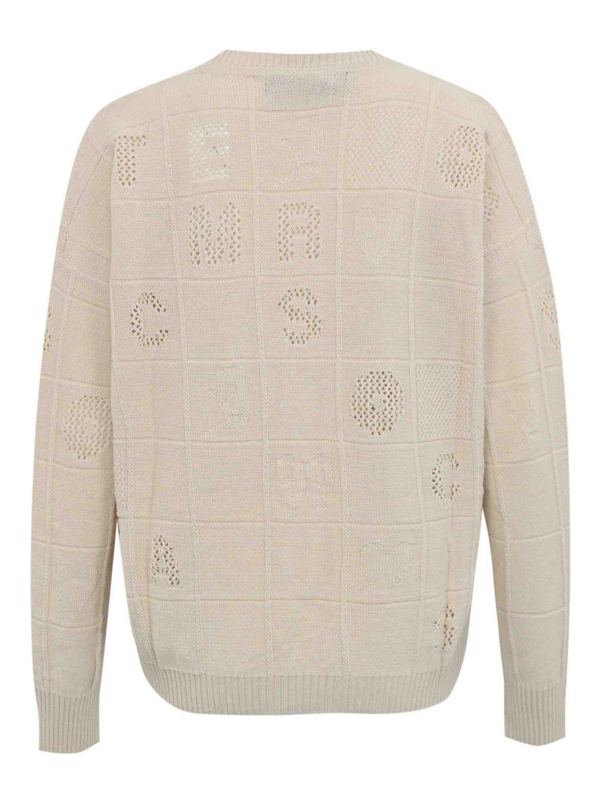 Twinset Treeblend Wool Yarn Sweater With Embroidery In Metallic