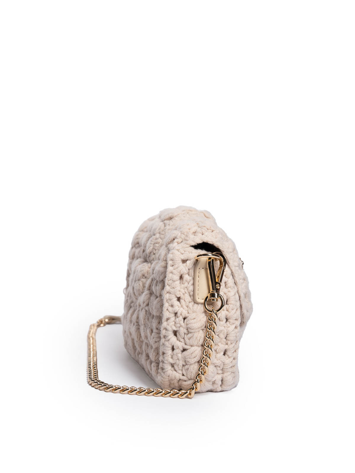 Twinset Amie Crochet Shoulder Bag In Orange