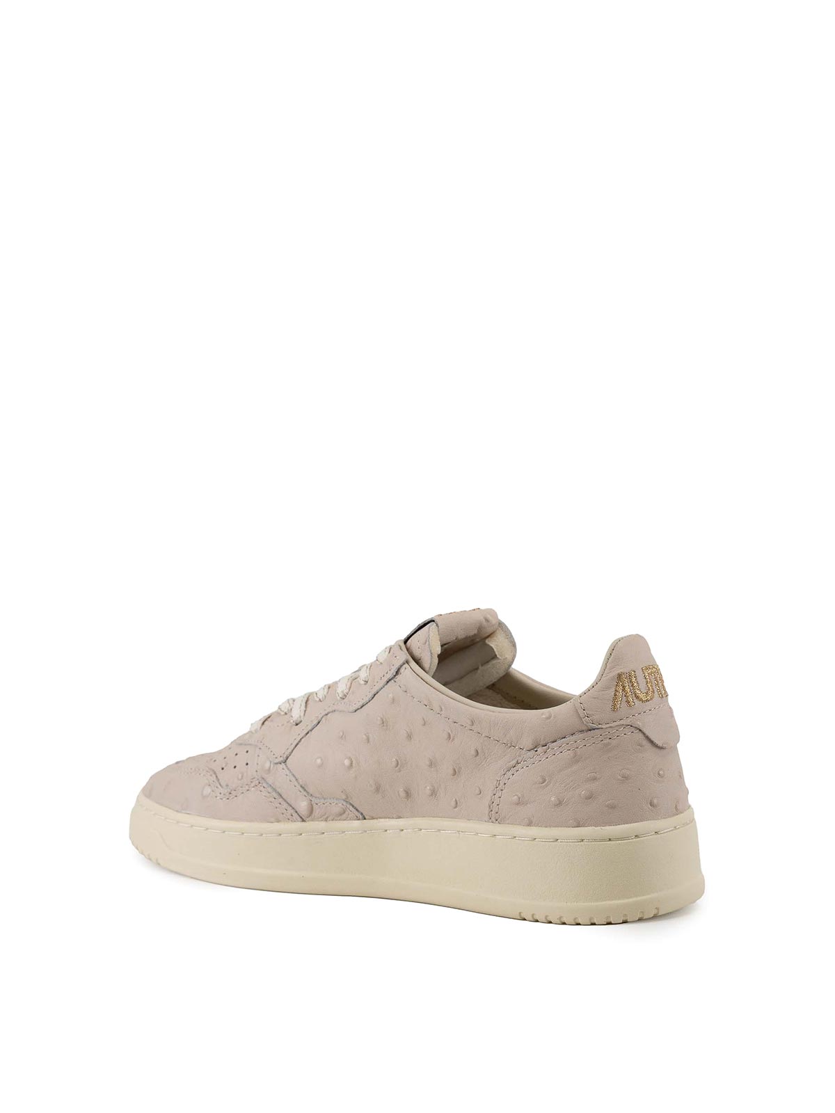 Autry Medalist Low Sneakers In Wood Ash Leather In Multi