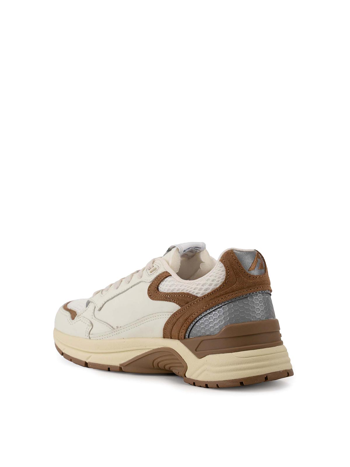 Autry Hyperway Sneakers In Mesh And Suede In Brown