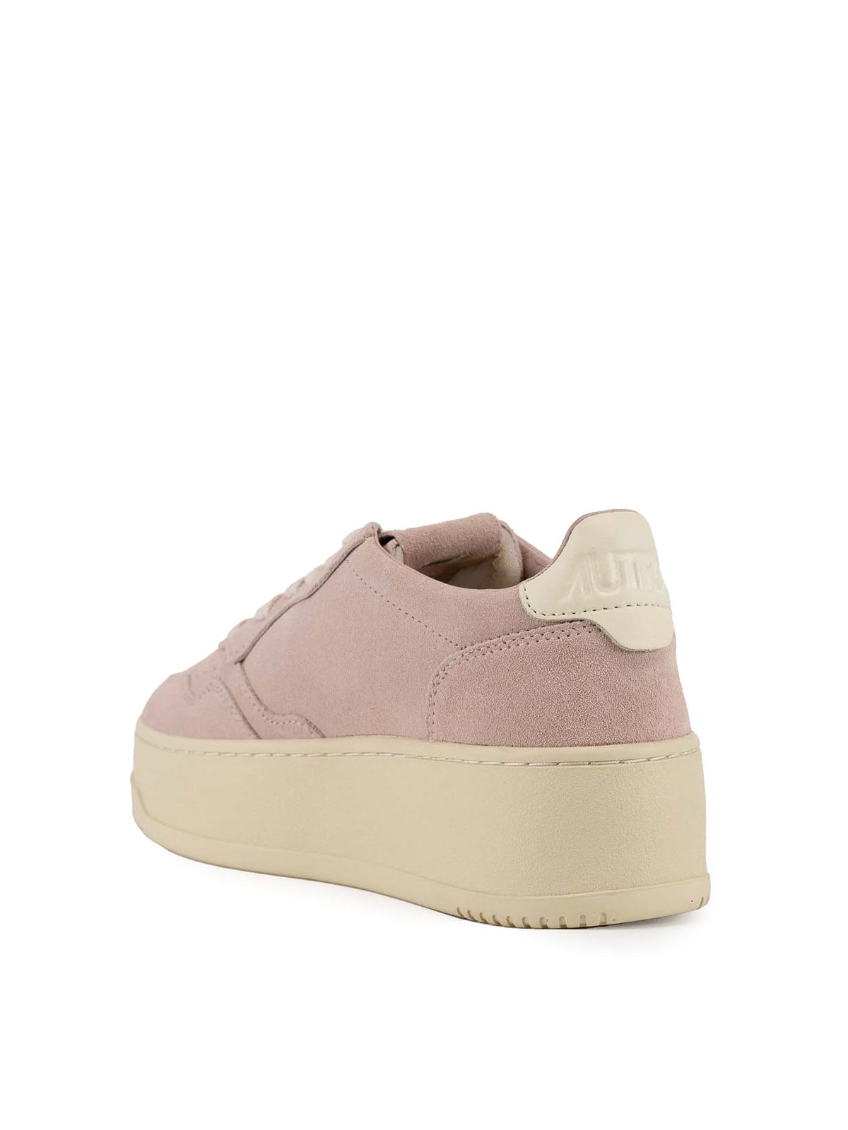 Autry Medalist Platform Sneakers In Suede In Pink