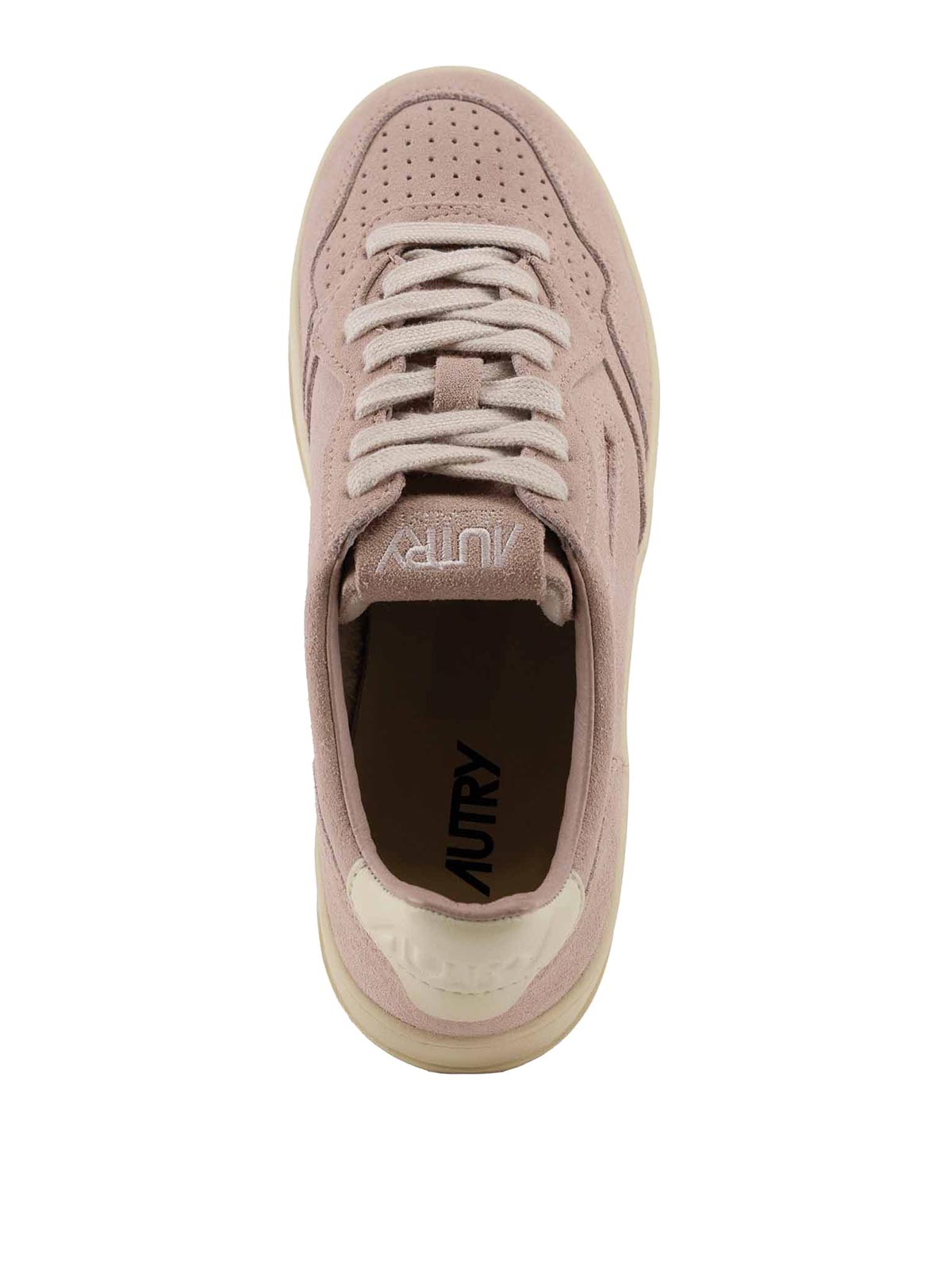 Autry Medalist Platform Sneakers In Suede In Pink