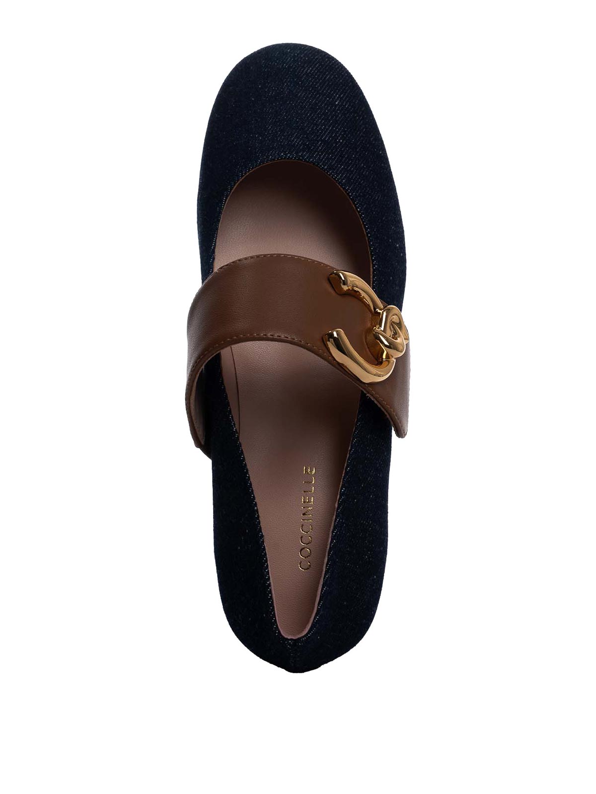 Coccinelle C-me Denim Ballerinas In Blue