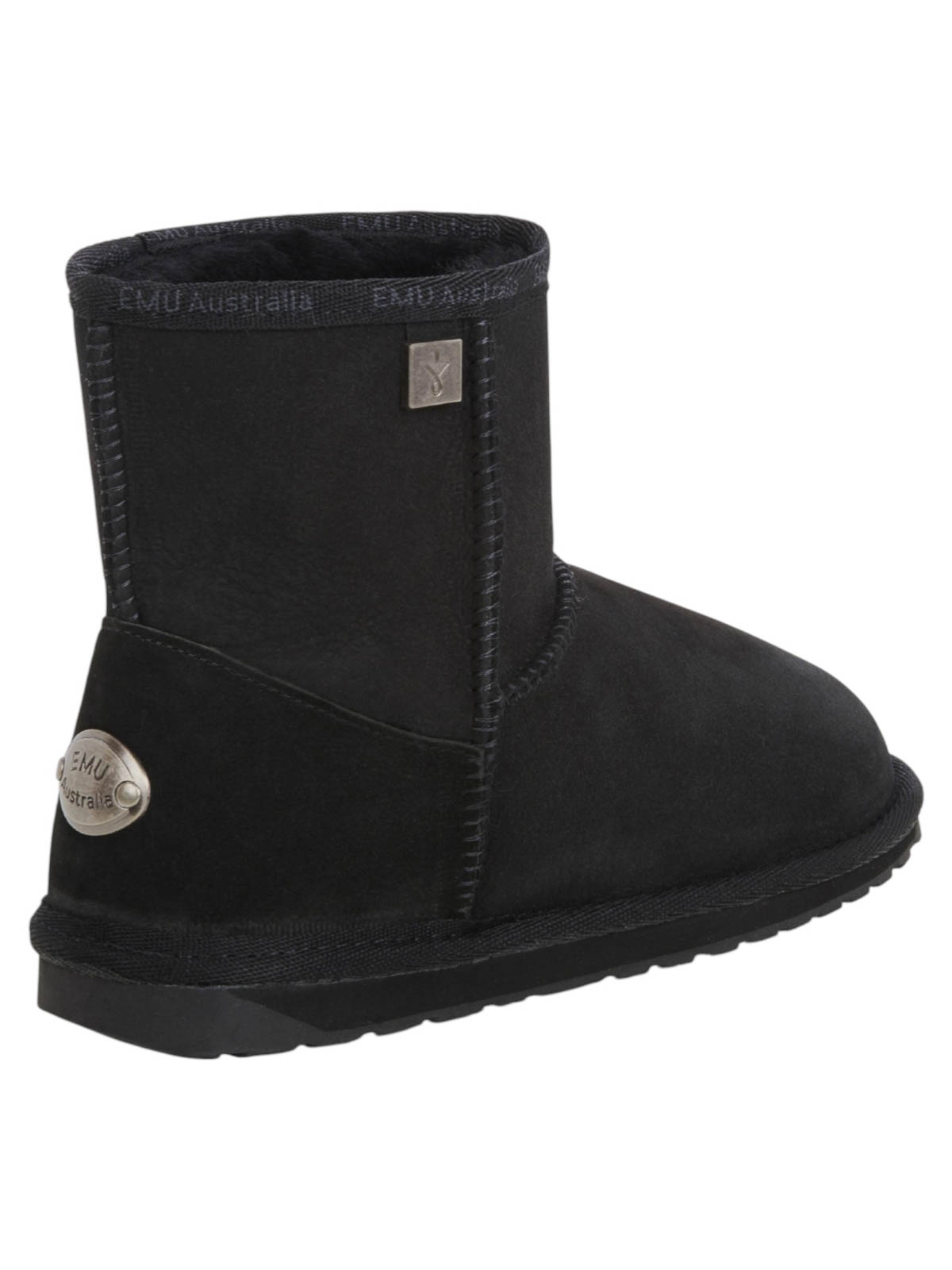 Emu Black Boots In Animal Print