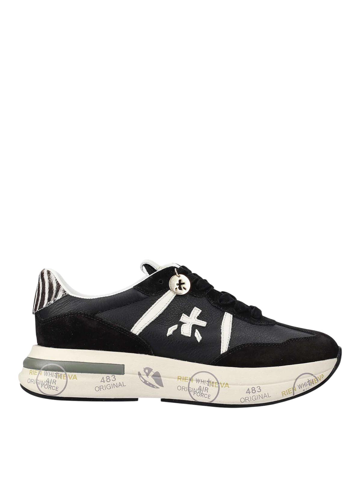 Premiata Dynamic Multicoloured Sneakers With Zebra Print Accents In Multi