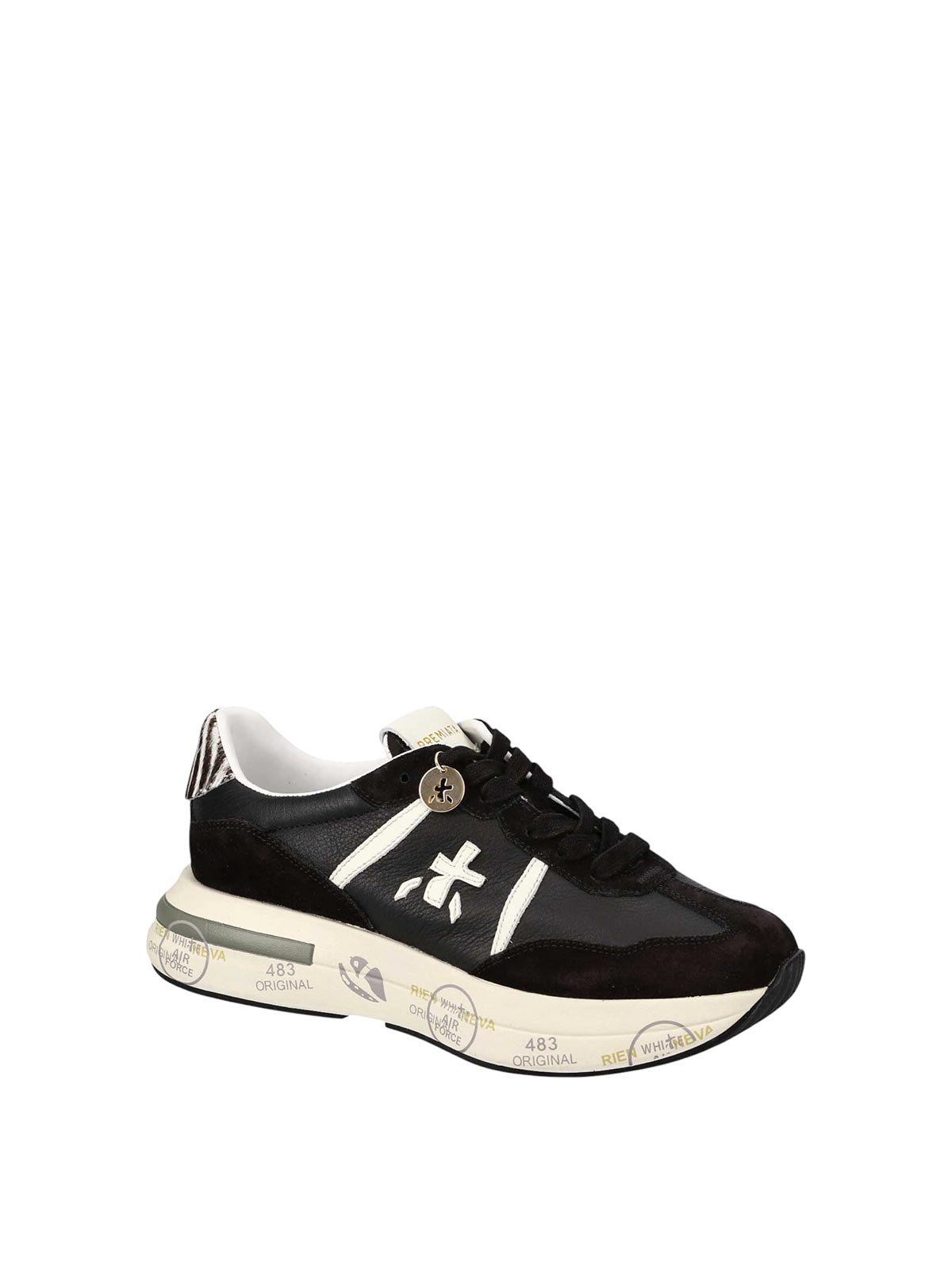 Premiata Dynamic Multicoloured Sneakers With Zebra Print Accents In Multi