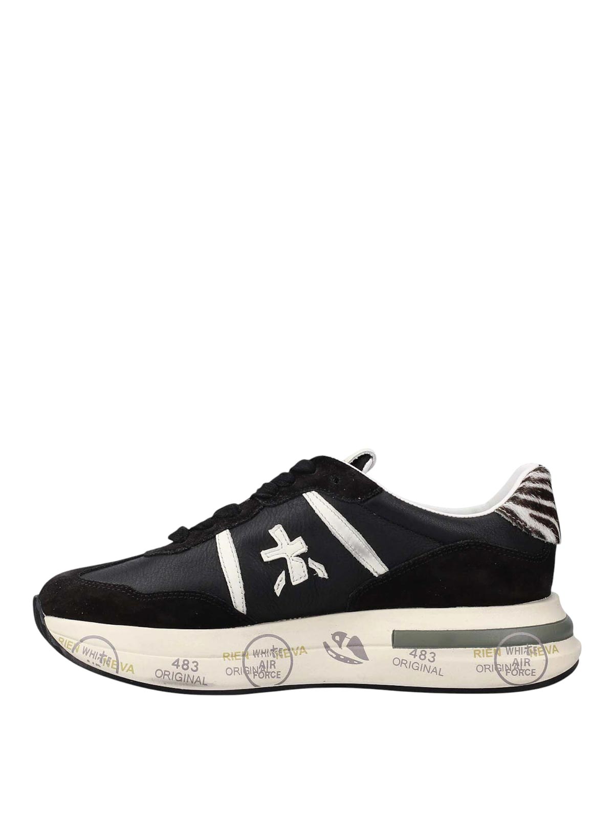 Premiata Dynamic Multicoloured Sneakers With Zebra Print Accents In Multi