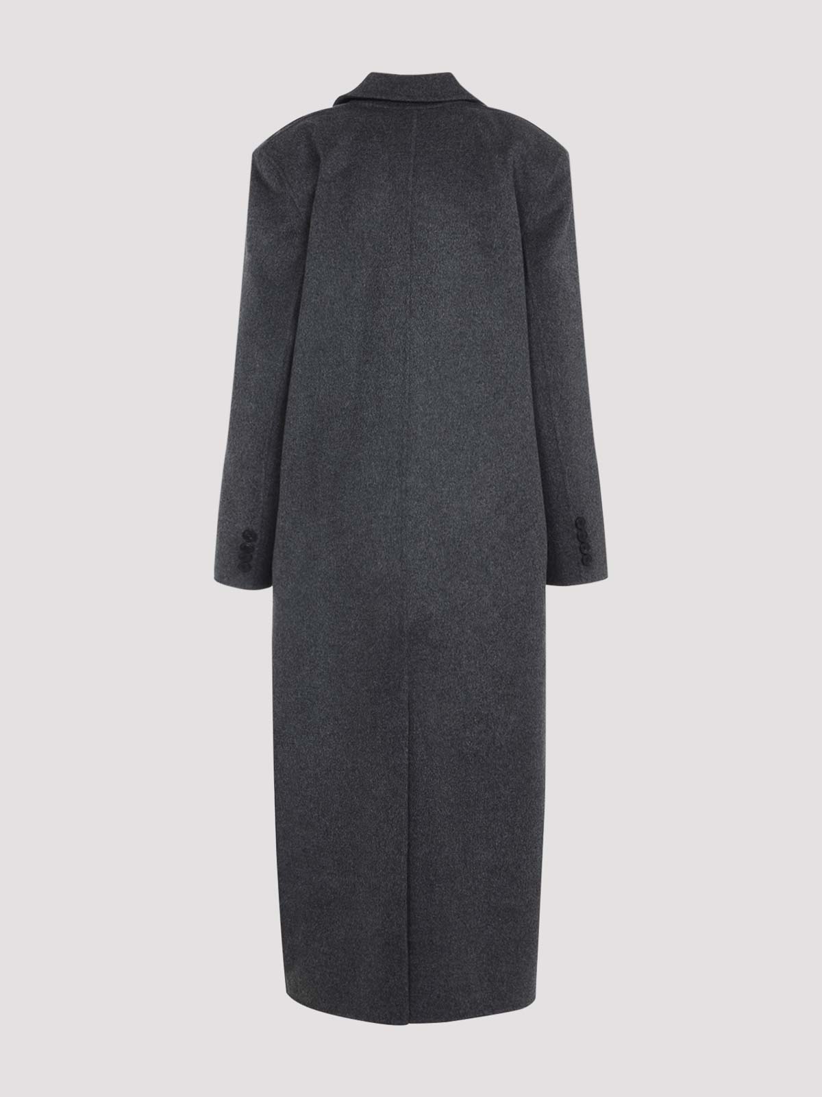 The Frankie Shop Gaia Double Breasted Coat In Gray