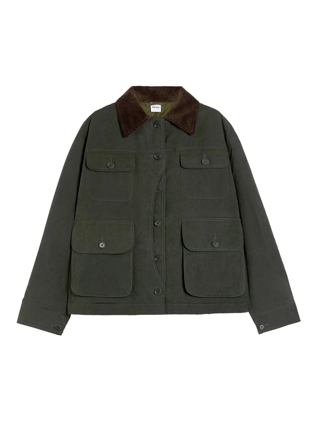 Aspesi Cotton-blend Fabric Jacket In Green
