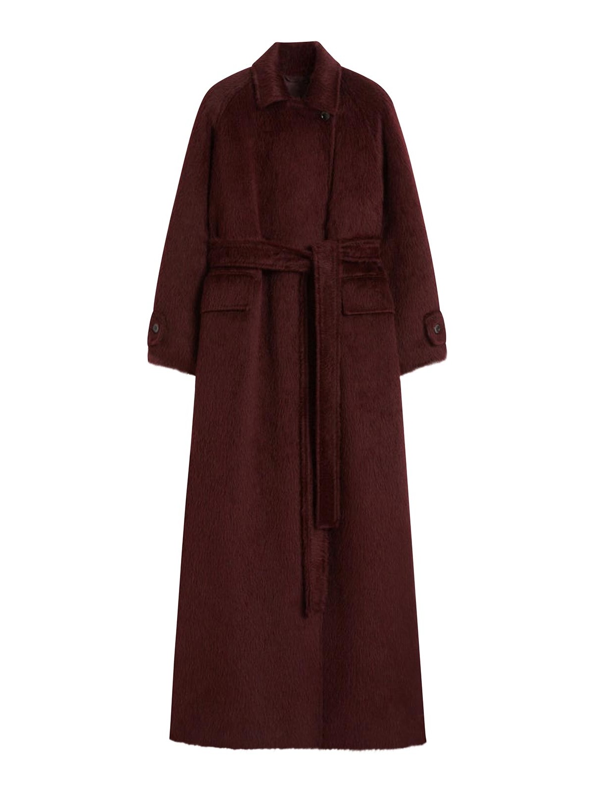 Max Mara Coat Albata1234 Cherry Parade In Brown