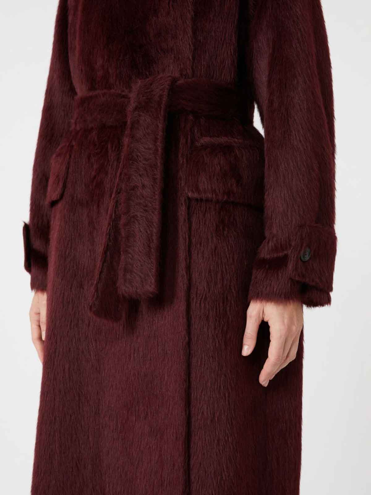 Max Mara Coat Albata1234 Cherry Parade In Brown