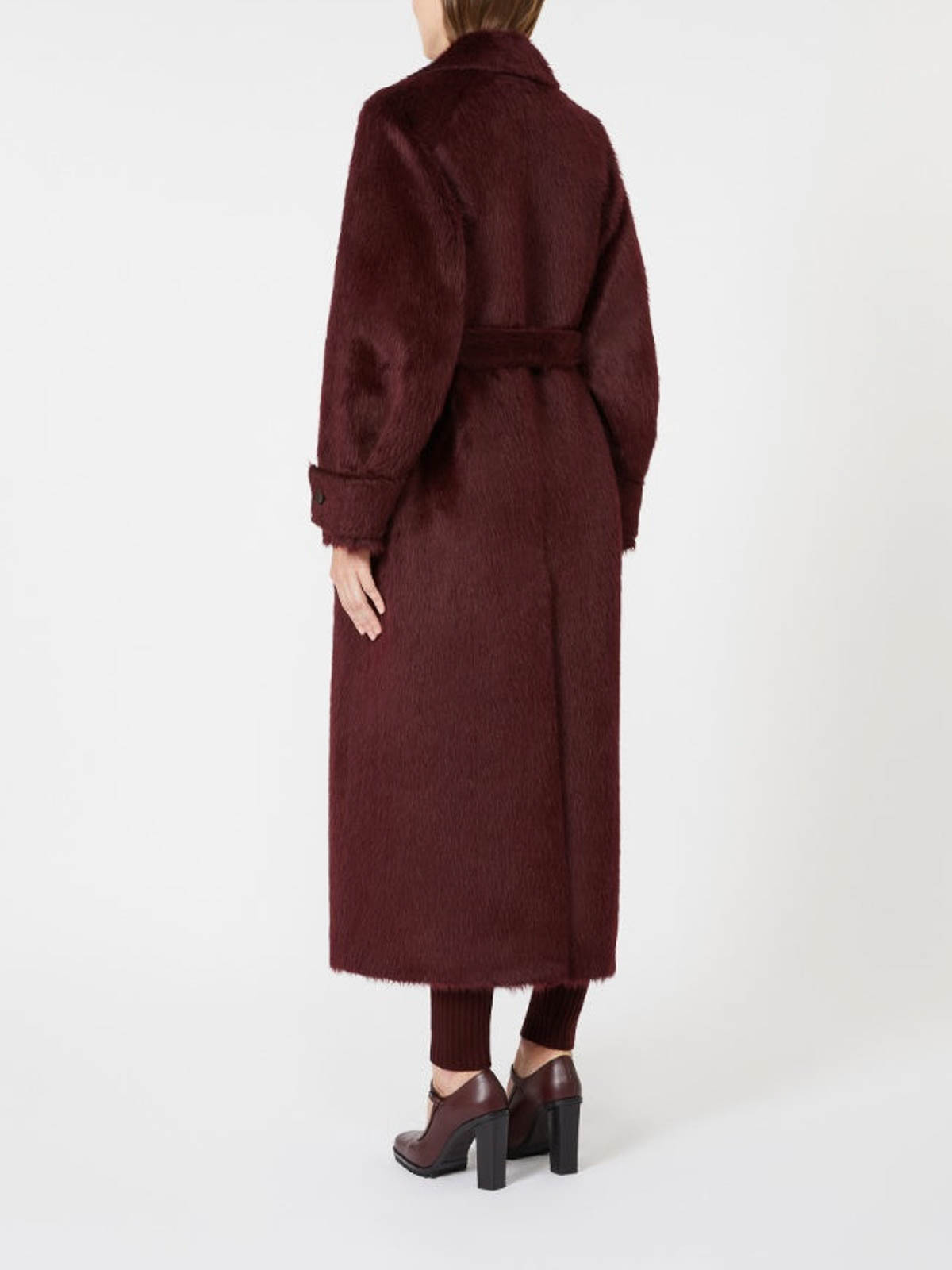 Max Mara Coat Albata1234 Cherry Parade In Brown