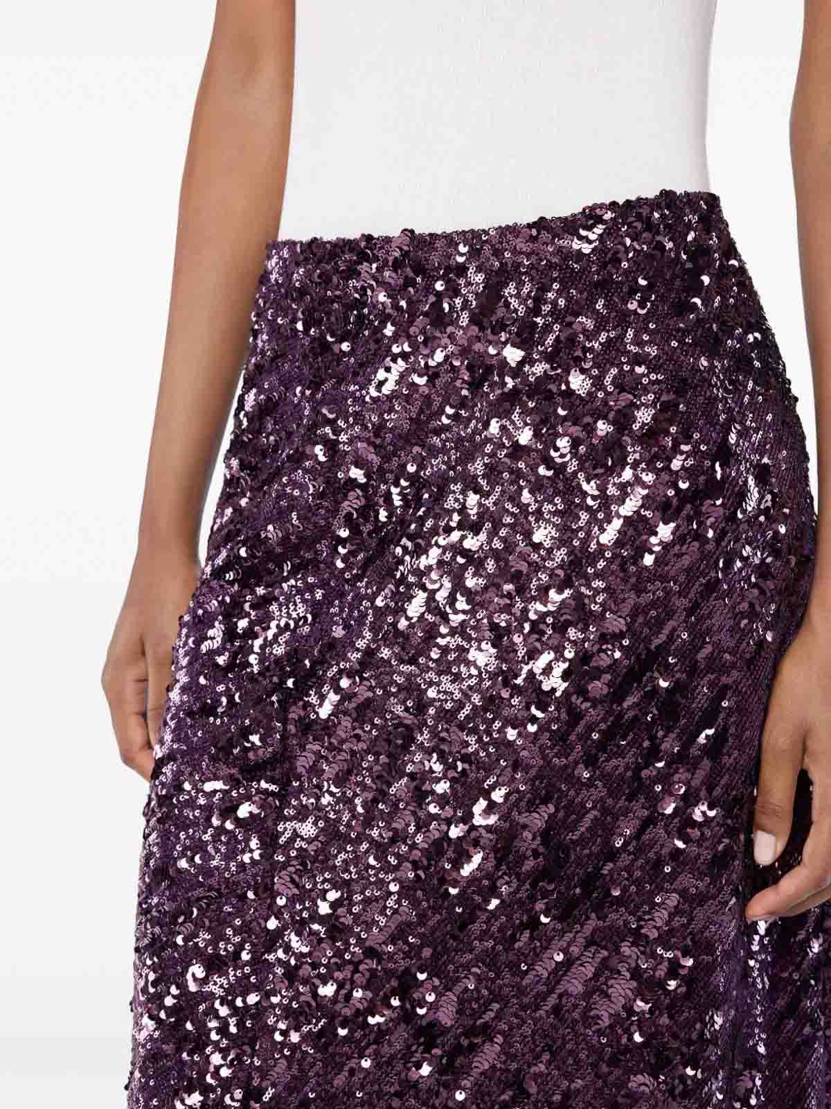 Rabanne Sequined Chiffon Maxi Skirt In Brown