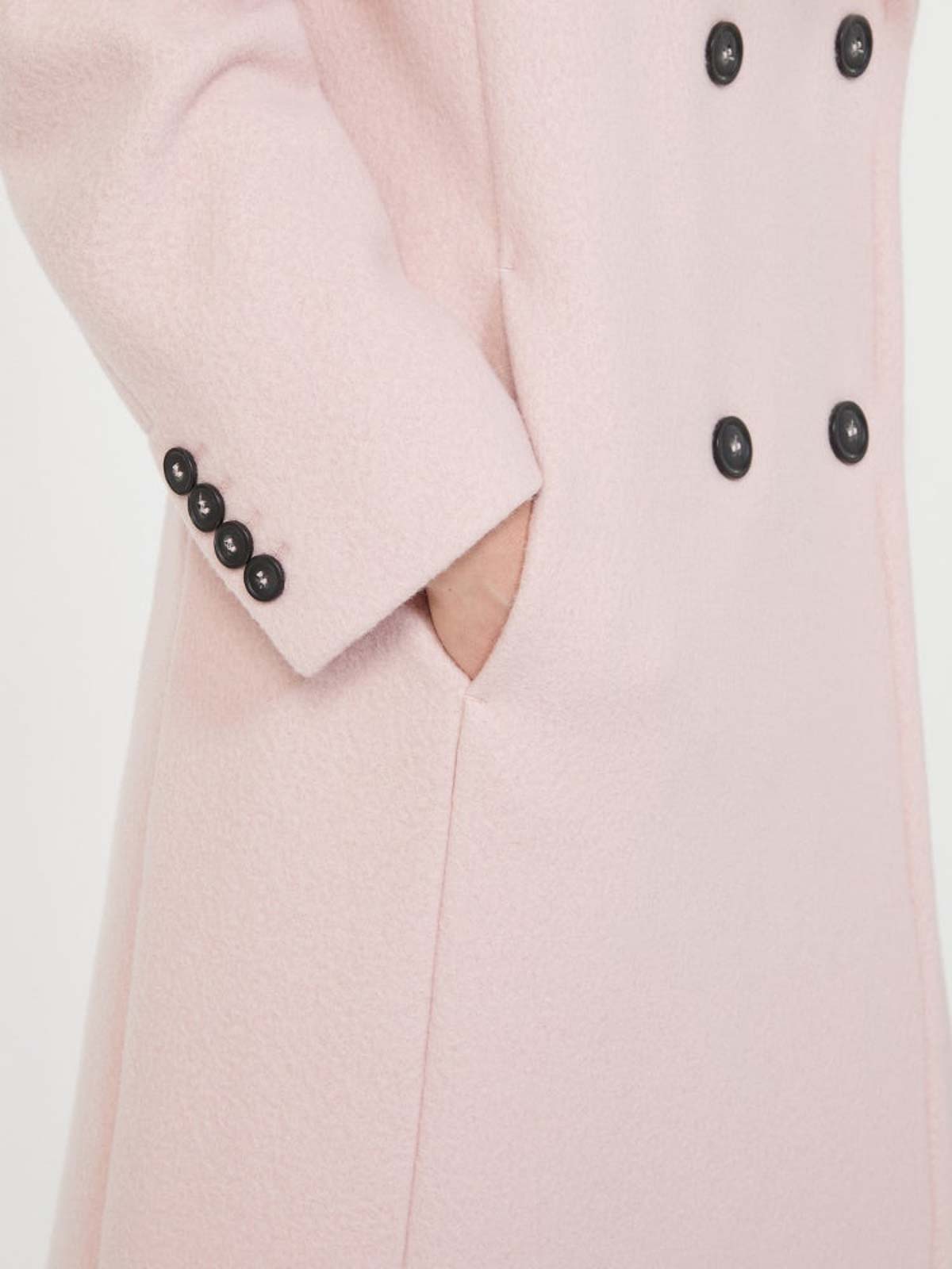 Sportmax Double-breasted Long Coat Notched Lapels In Multi