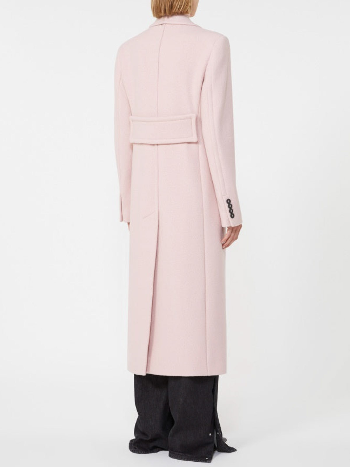 Sportmax Double-breasted Long Coat Notched Lapels In Multi