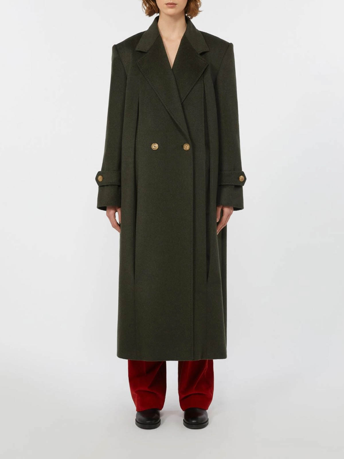 Weekend Max Mara Abrigo Midi - Verde In Green