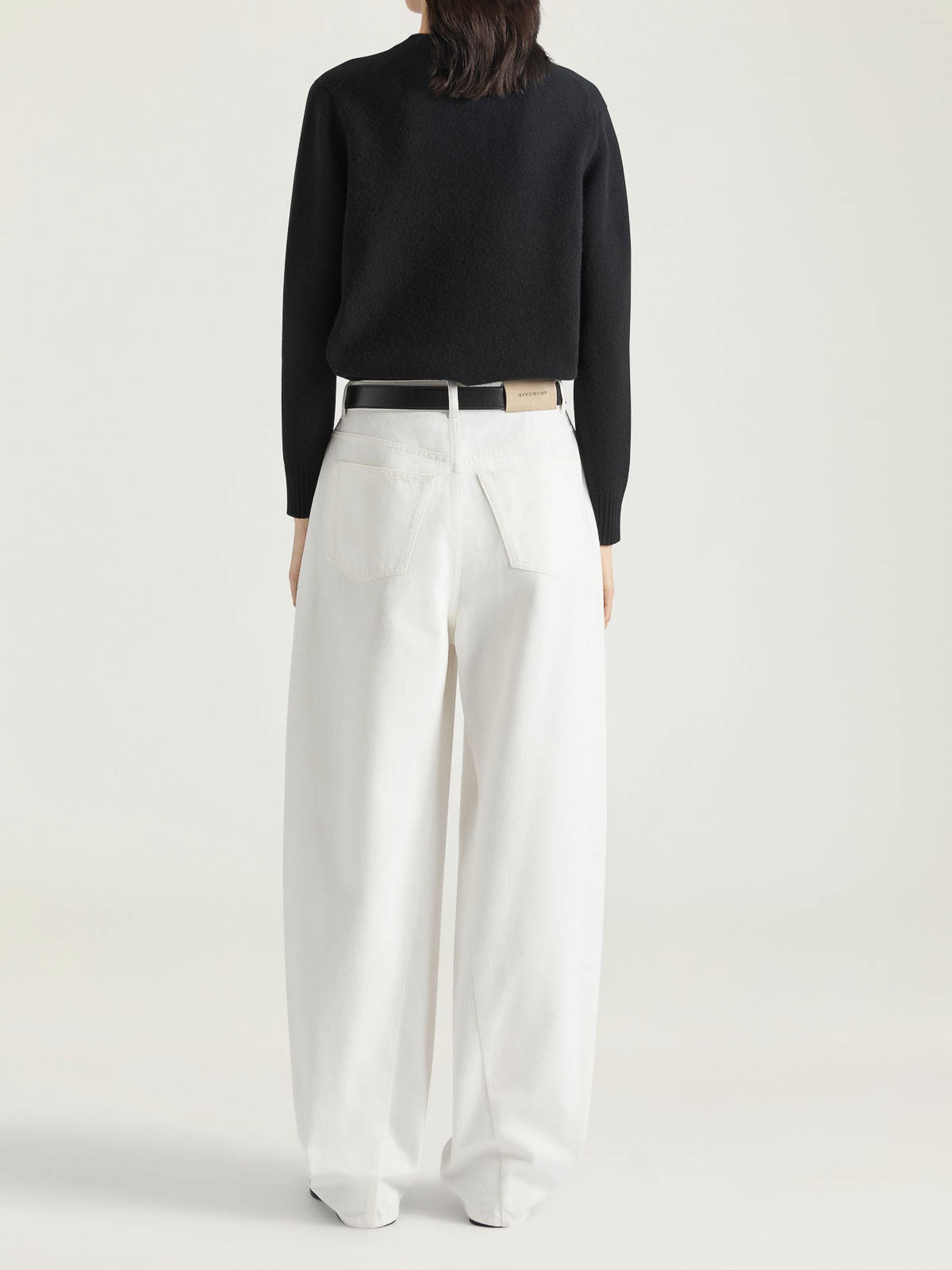 Givenchy Logo Wool-blend Crewneck Sweater In Black