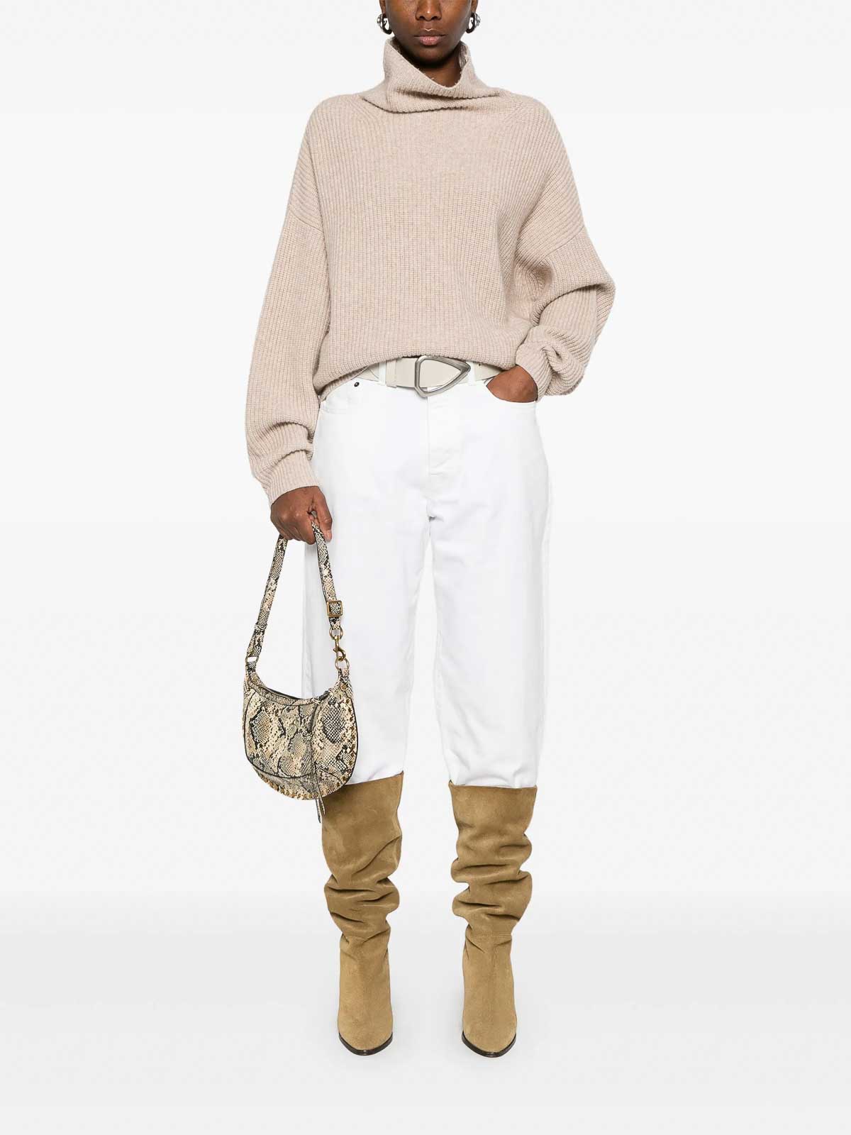 Isabel Marant Blugirl Flanel Stretch Wide Leg Trousers In Brown