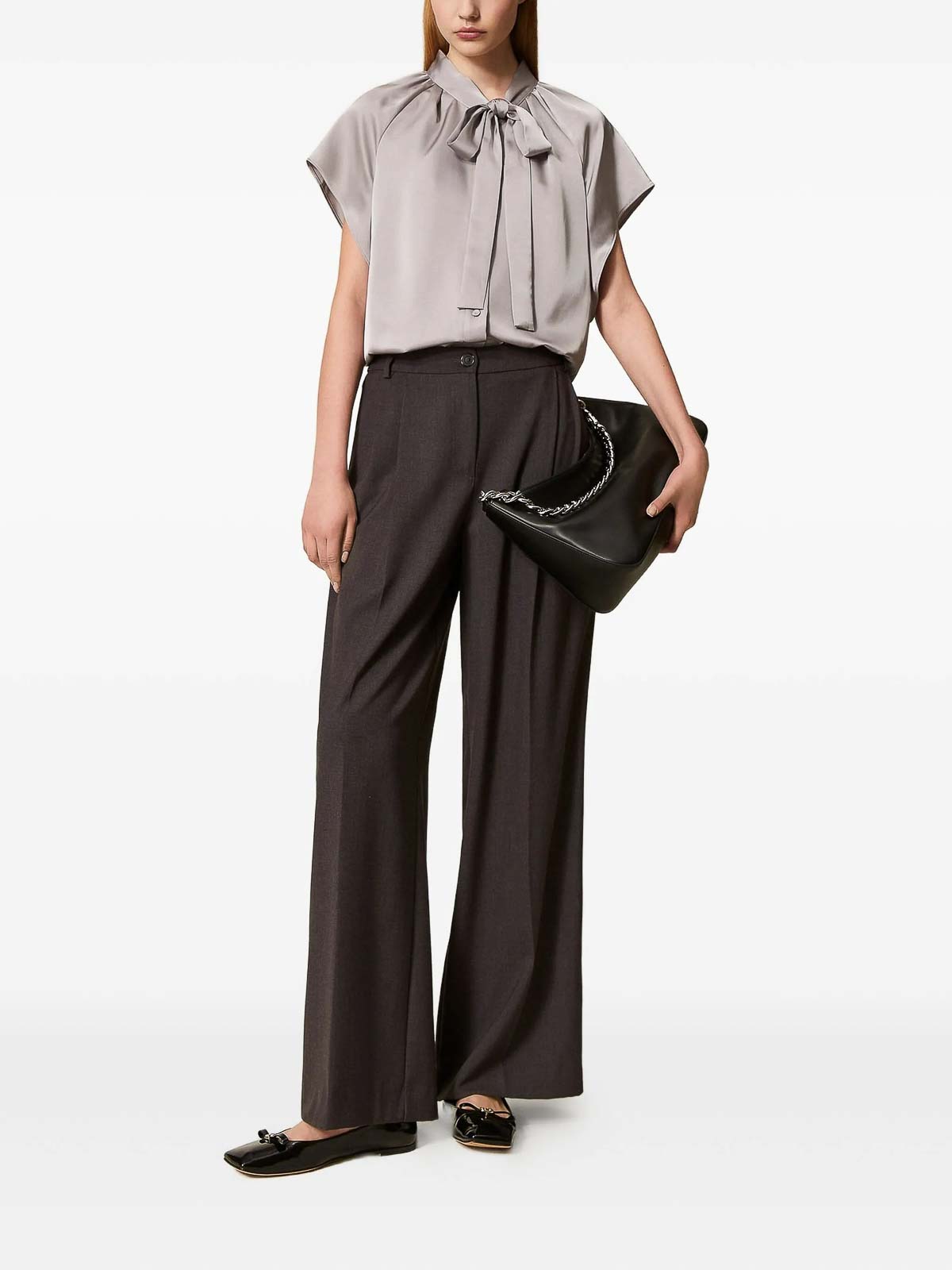 Twinset Pants In Gray