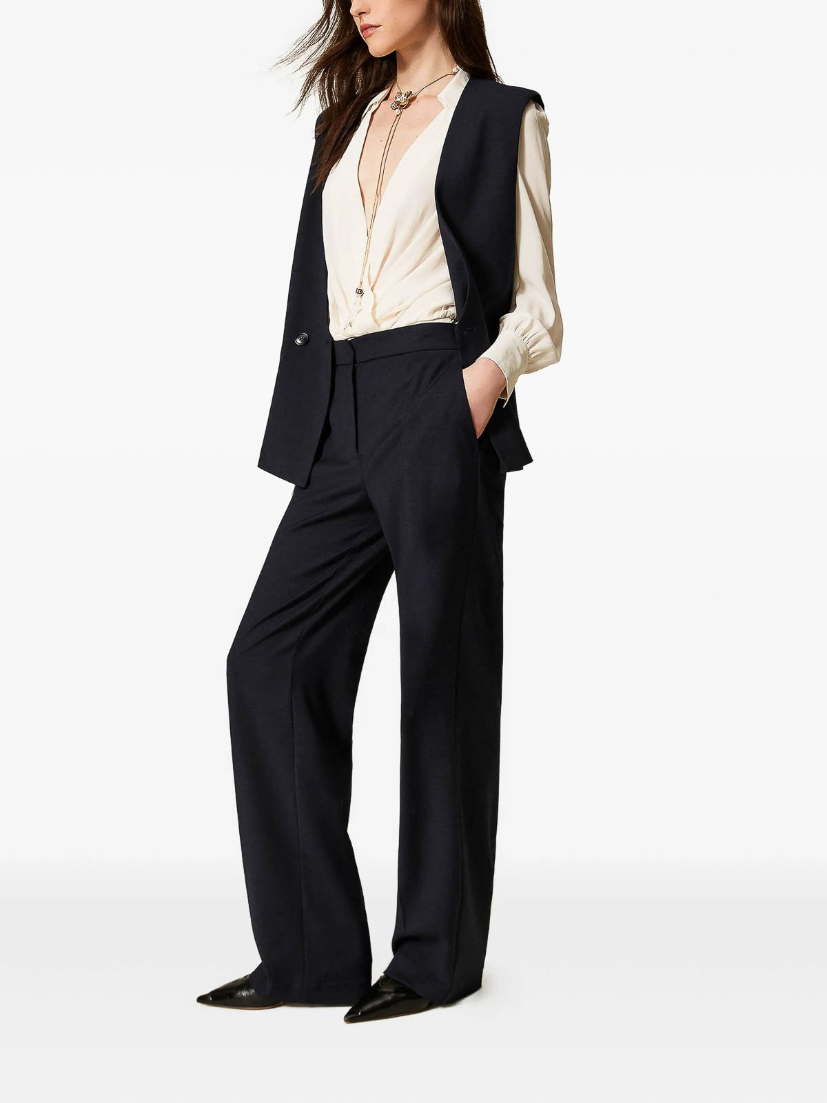 Twinset Pants In Blue