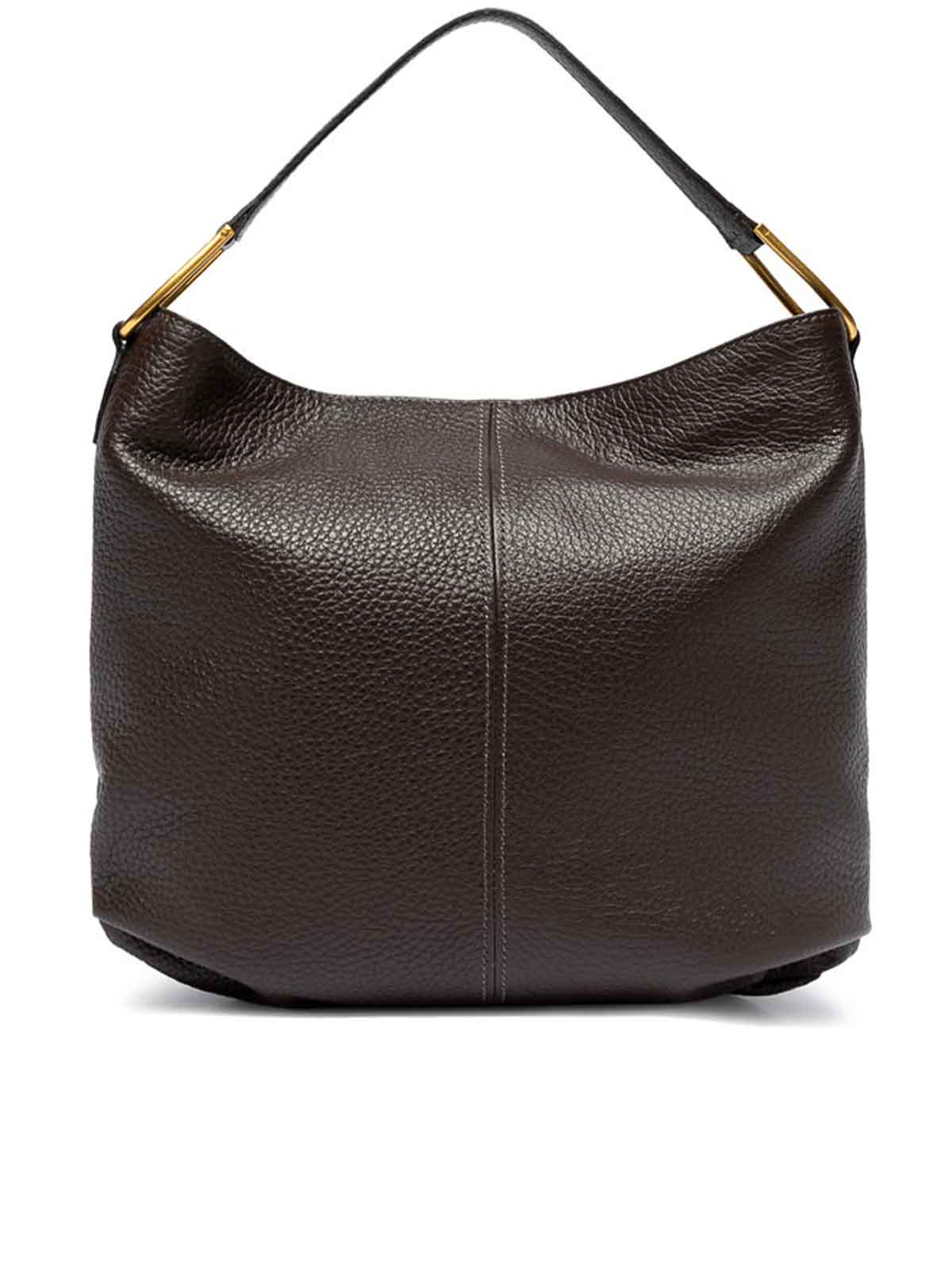Gianni Chiarini Natasha Textured Leather Shoulder Bag In Brown