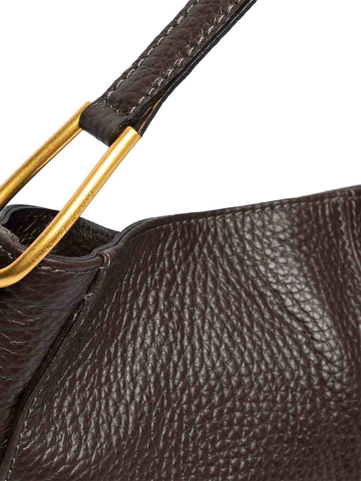 Gianni Chiarini Natasha Textured Leather Shoulder Bag In Brown