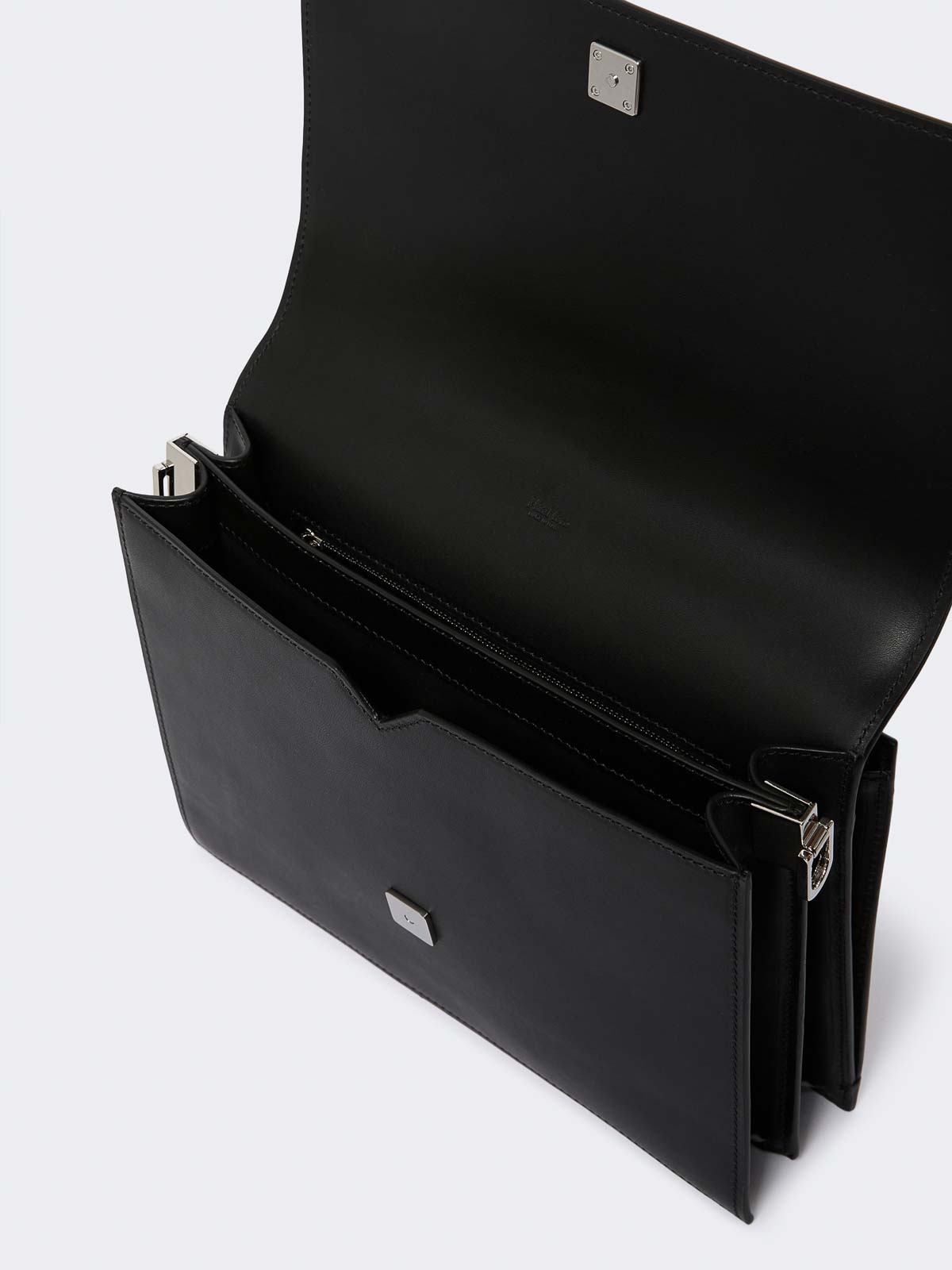 Max Mara Biancaroughs Leather Shoulder Bag In Black
