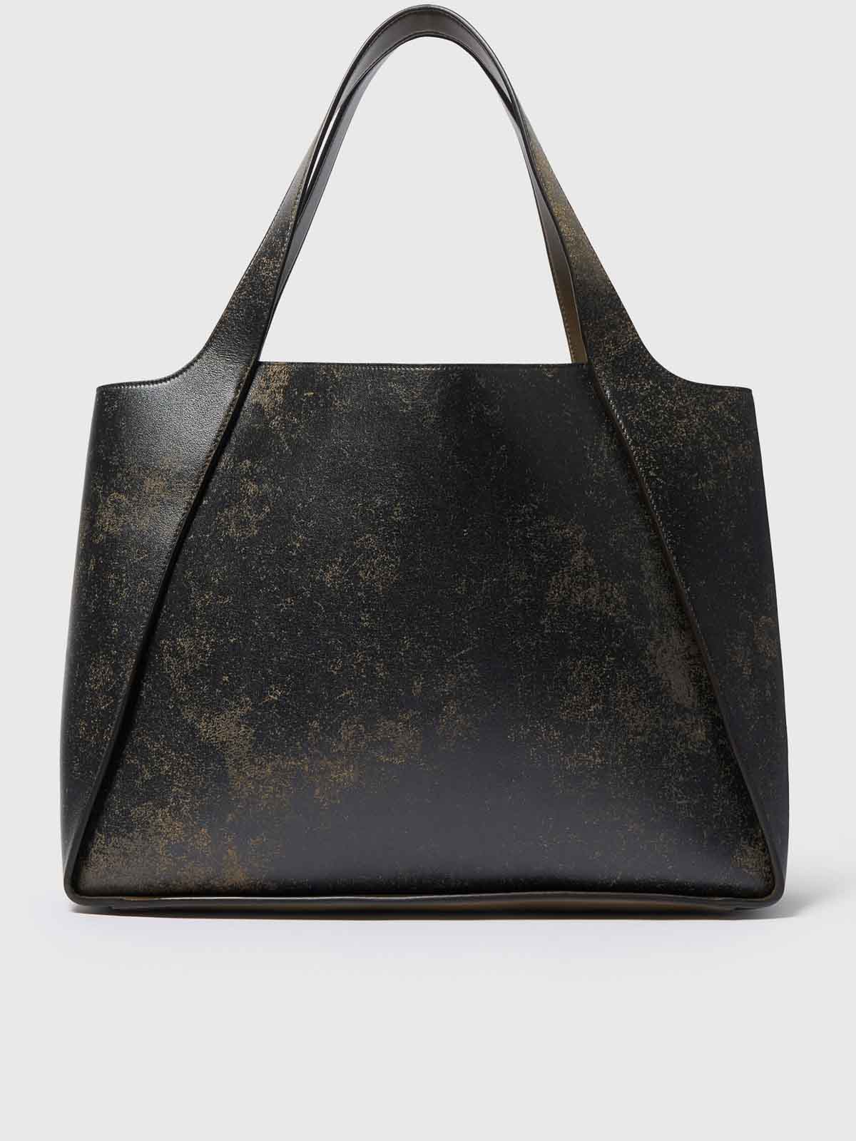 Stella Mccartney Large Tote With Logo In Brown