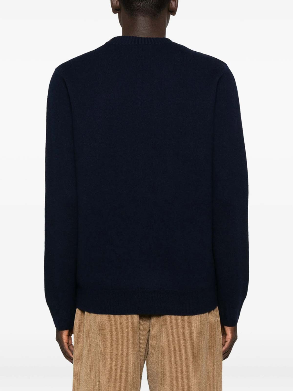 Apc Crew-neck Long-sleeve Sweater In Black