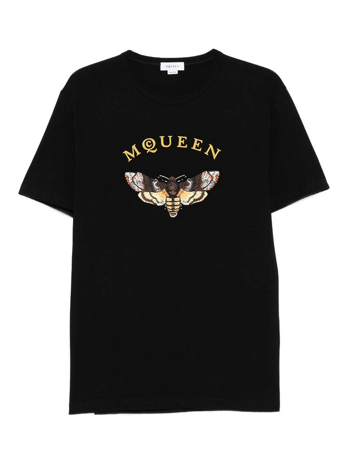 Alexander Mcqueen Embroidered T-shirt In Black