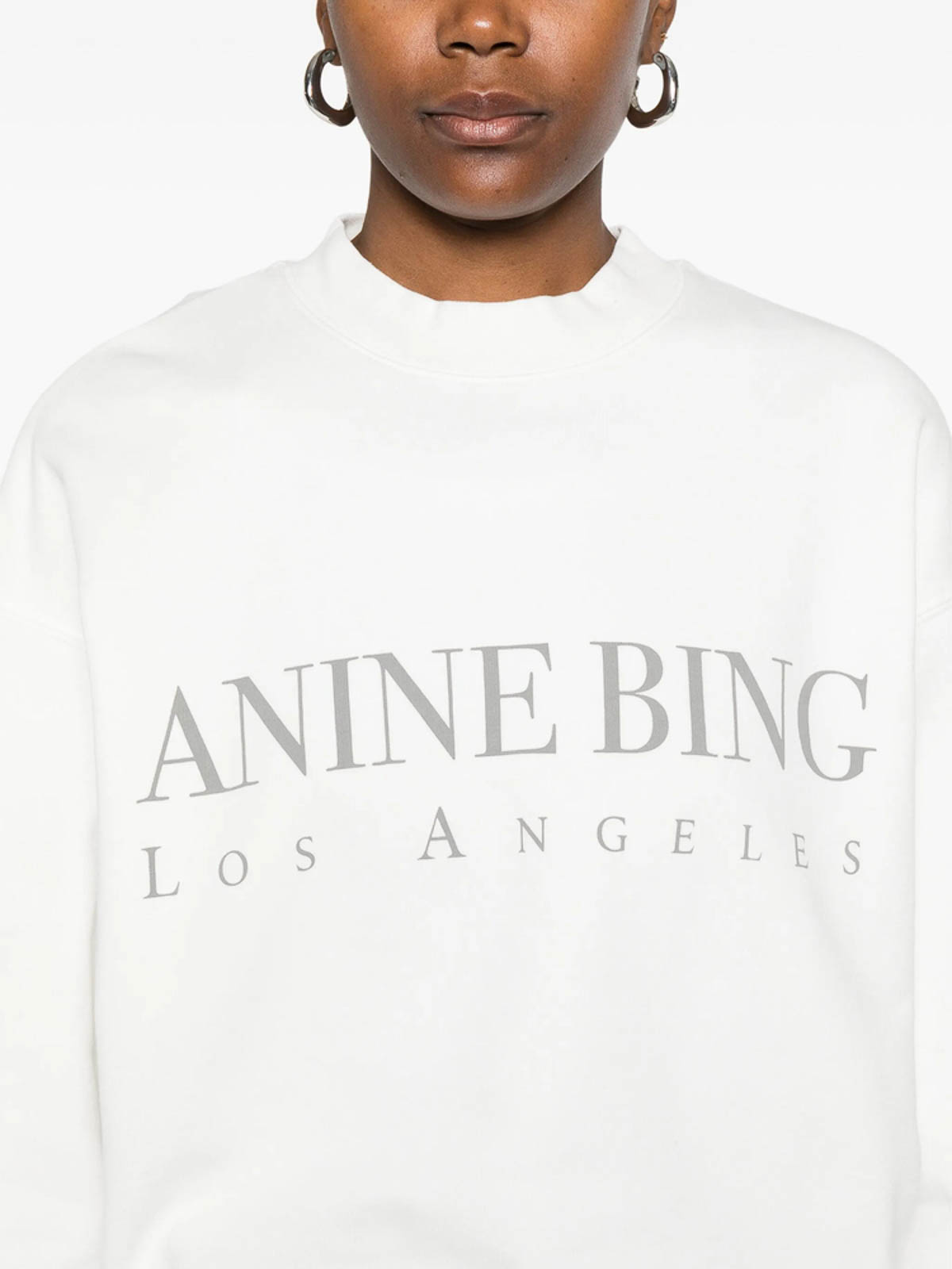 Anine Bing Womens Ivory Jaci Los Angeles Relaxed Cotton-jersey Sweatshirt In White