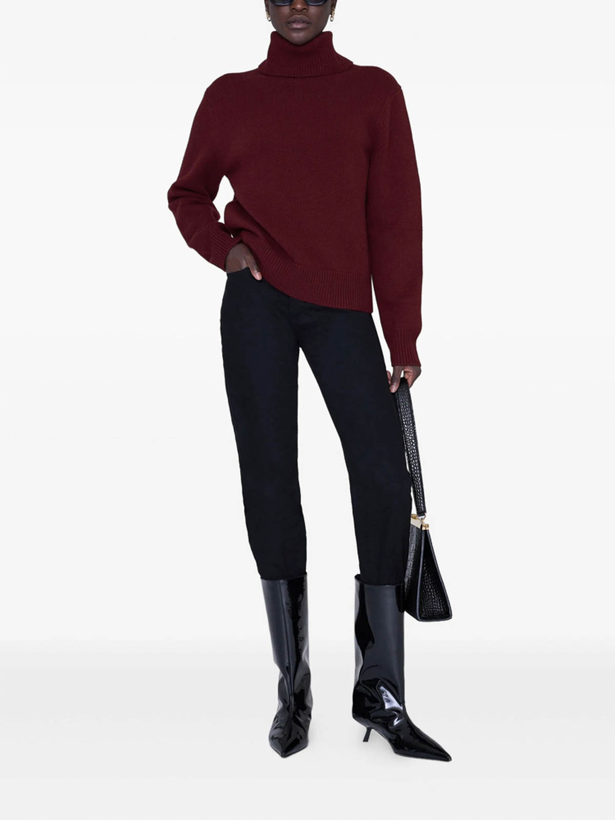 Anine Bing Red Sweaters In Brown
