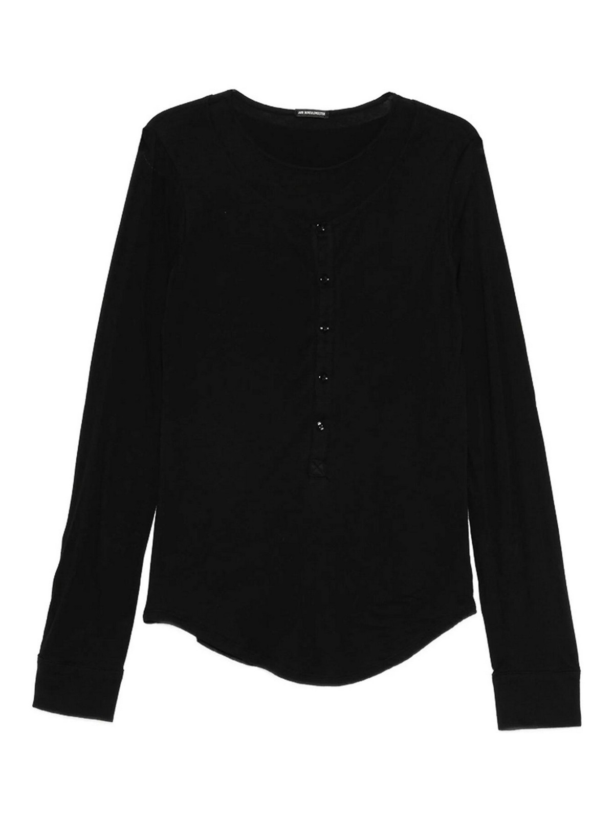 Ann Demeulemeester Cotton Sweaters In Black