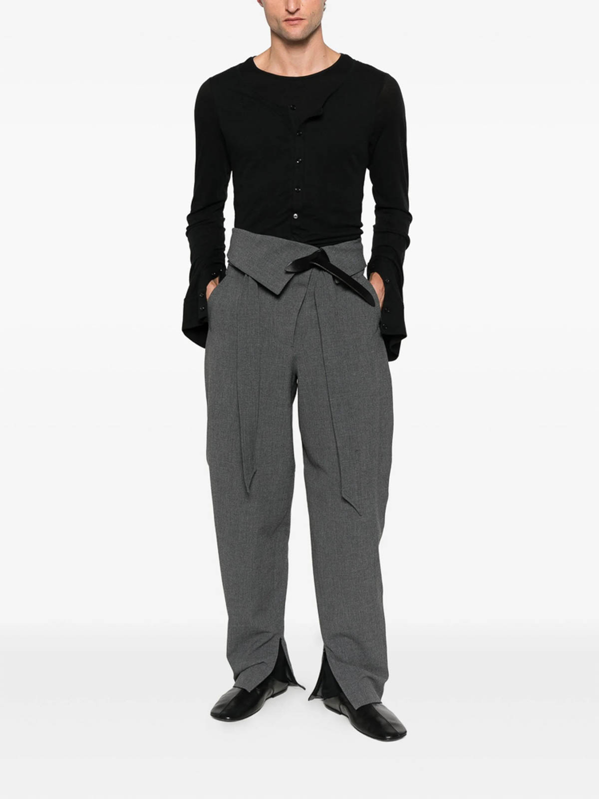 Ann Demeulemeester Cotton Sweaters In Black