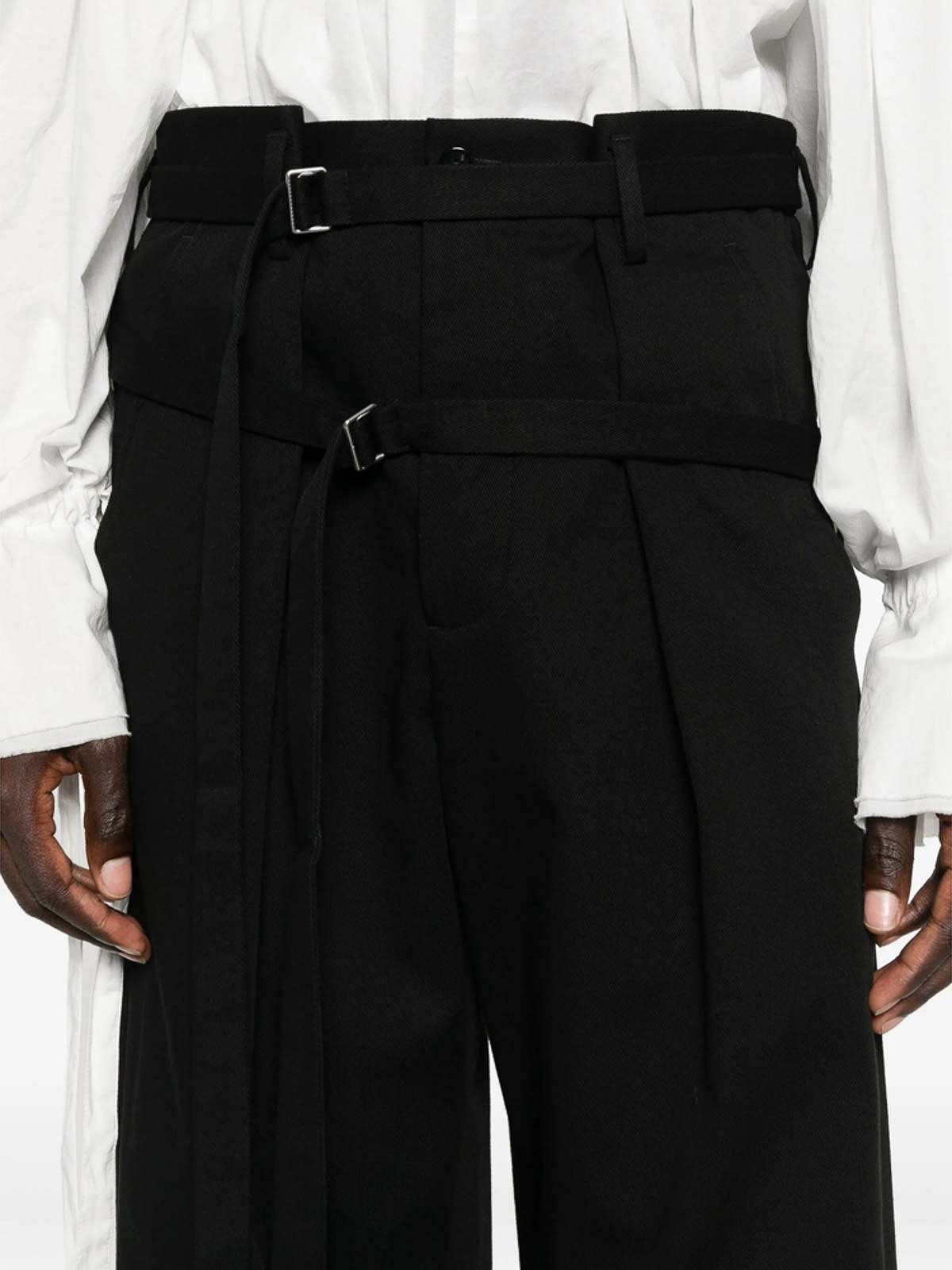 Ann Demeulemeester Fabric Pants In Black