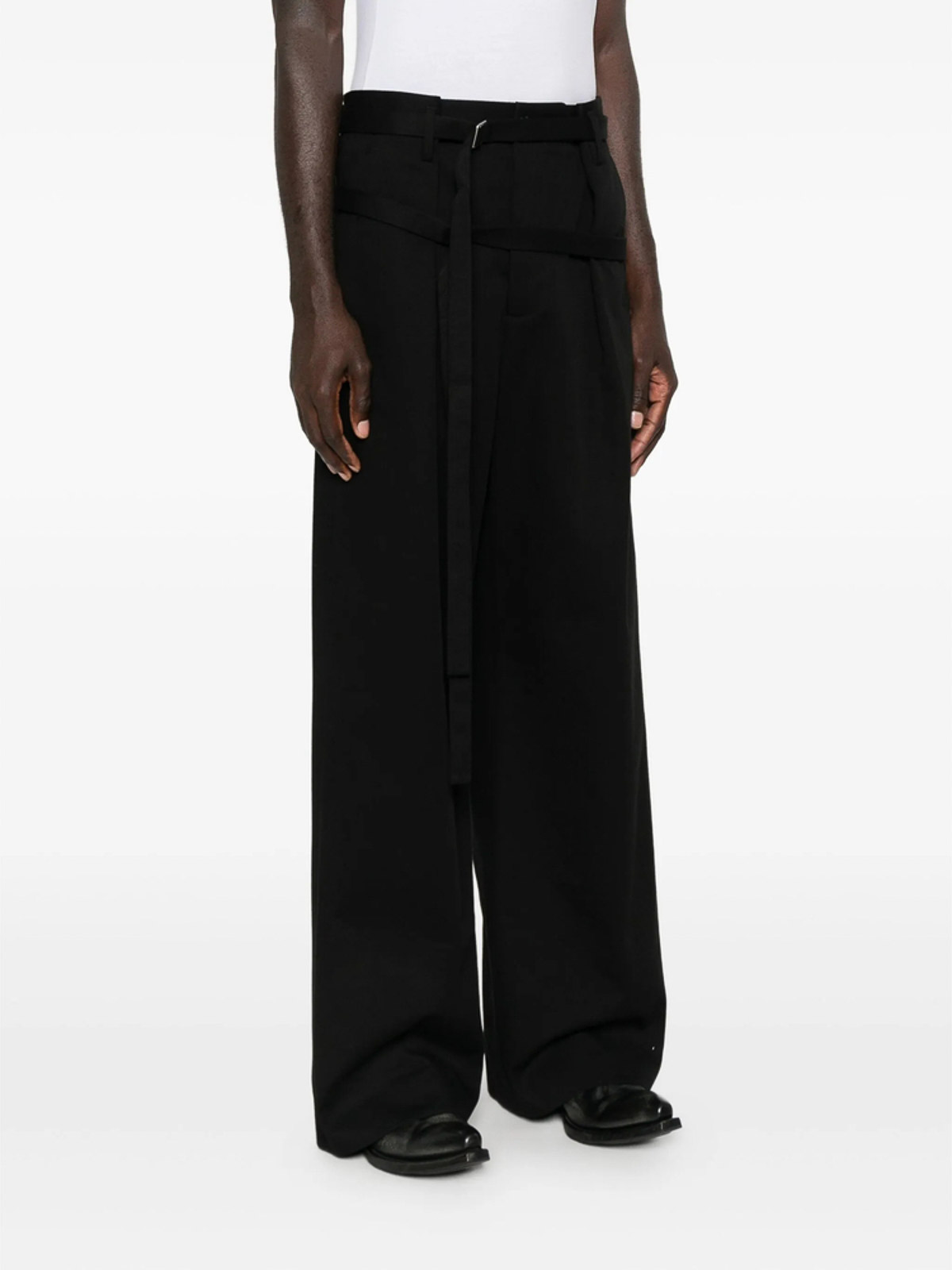 Ann Demeulemeester Fabric Pants In Black