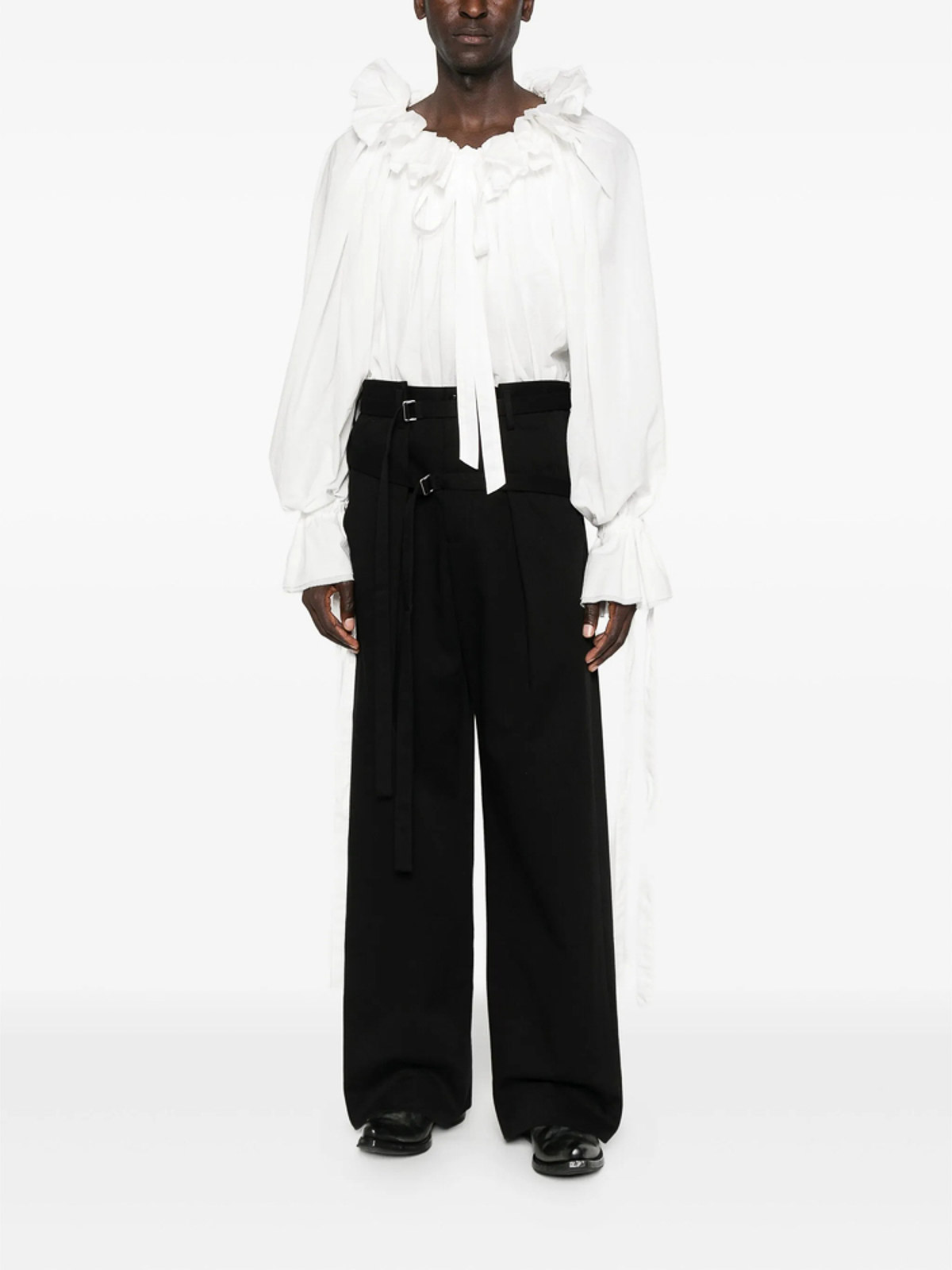 Ann Demeulemeester Fabric Pants In Black