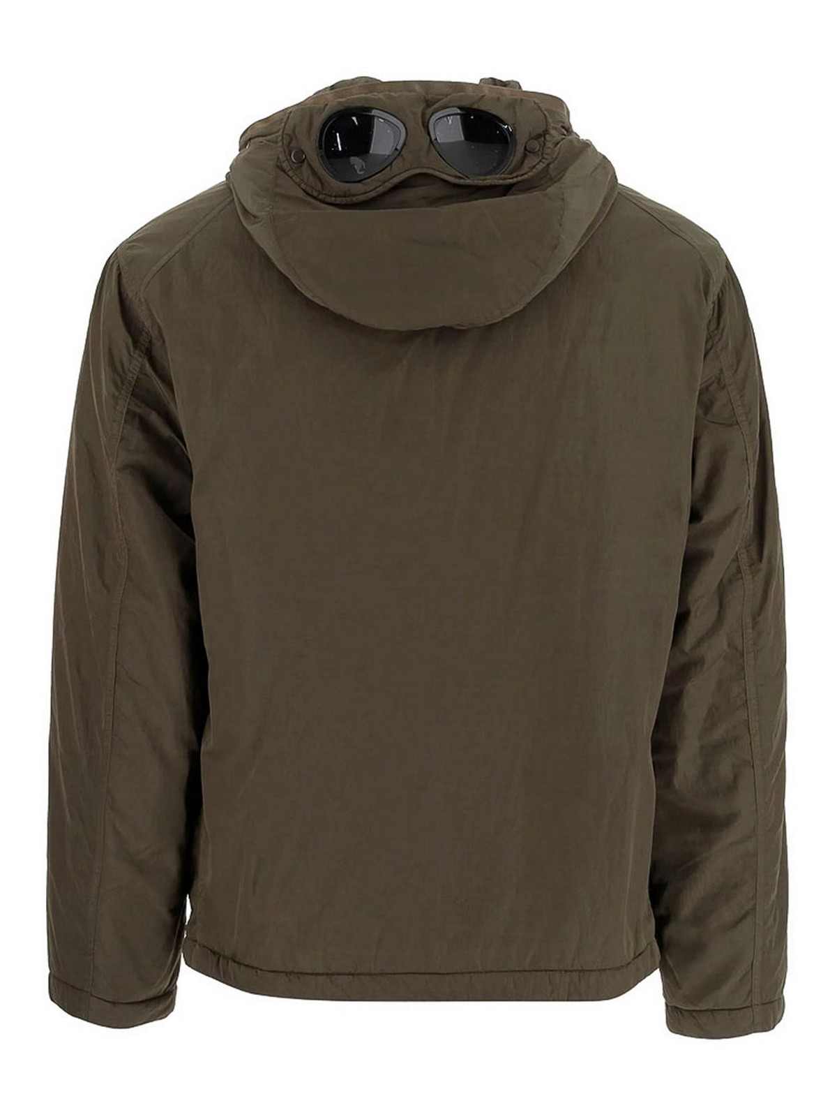 C.p. Company Flatt Nylon Goggle Jacket In Brown