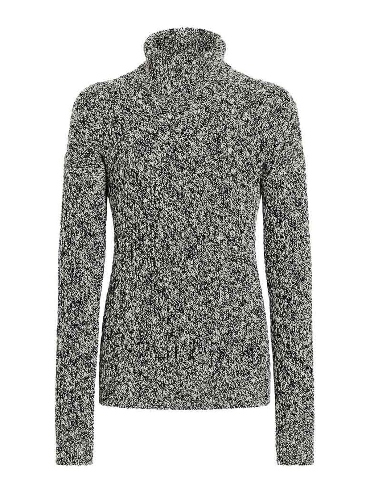 Dolce & Gabbana Two-tone Wool Blend Sweater In Gray