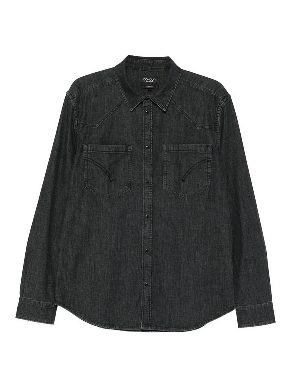 Dondup Fabric Shirts In Black